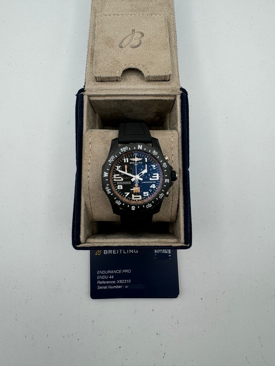 Breitling Endurance Pro Quarz 44mm IRONMAN Finisher NEU X82310 - Papiere und oder Lieferumfang