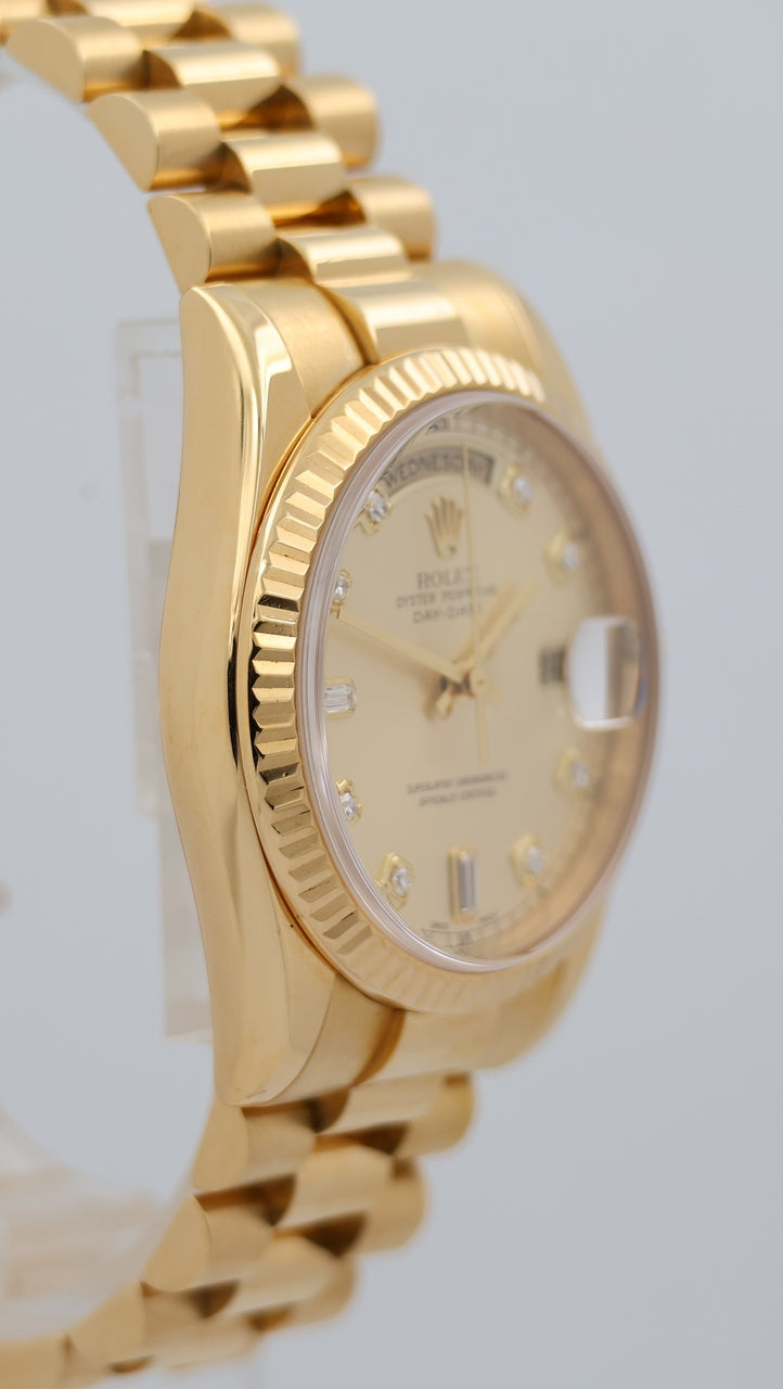 Rolex Day-Date 36 Automatik Herrenuhr Diamond-Dial 118238 - Detail view 8