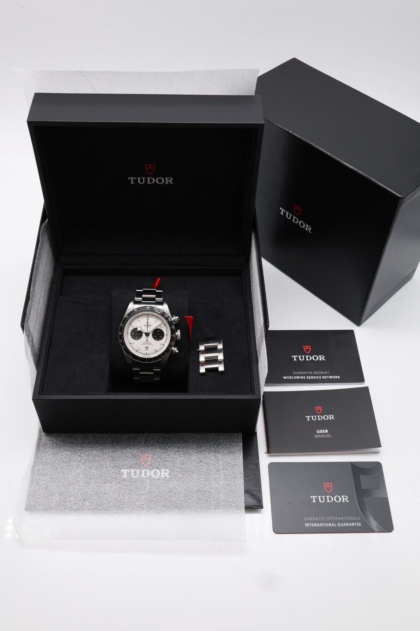 Tudor Black Bay Chrono 41mm Weiß Automatik 79360N - Papiere und oder Lieferumfang