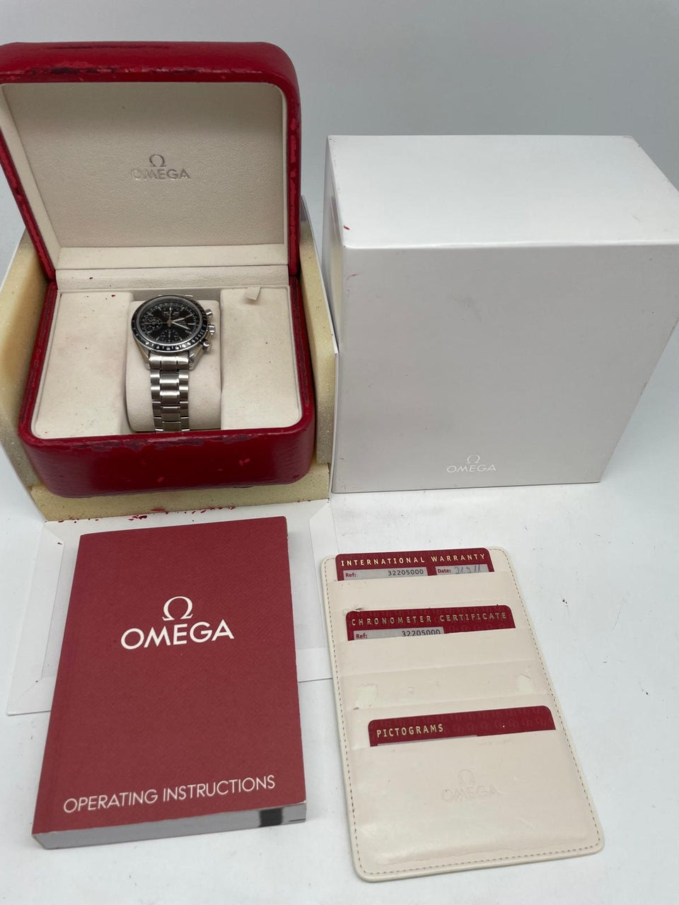 Omega Speedmaster Day-Date Automatik Herrenuhr stahl 39mm 32205000 - Papiere und oder Lieferumfang