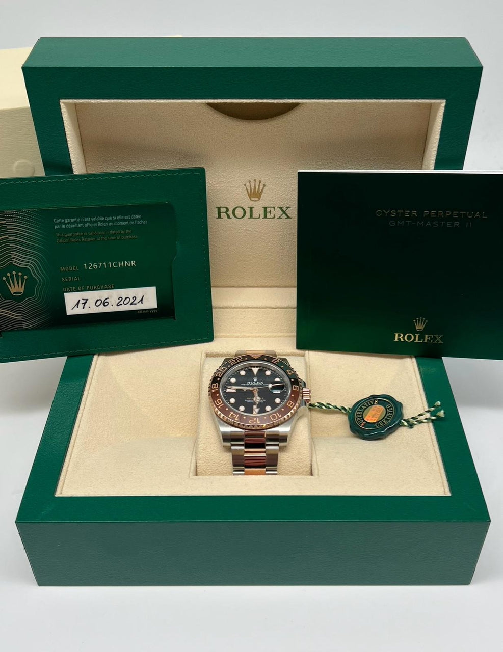 Rolex GMT-Master II "Rootbeer" 40 Automatik 126711CHNR - Papers and documentation