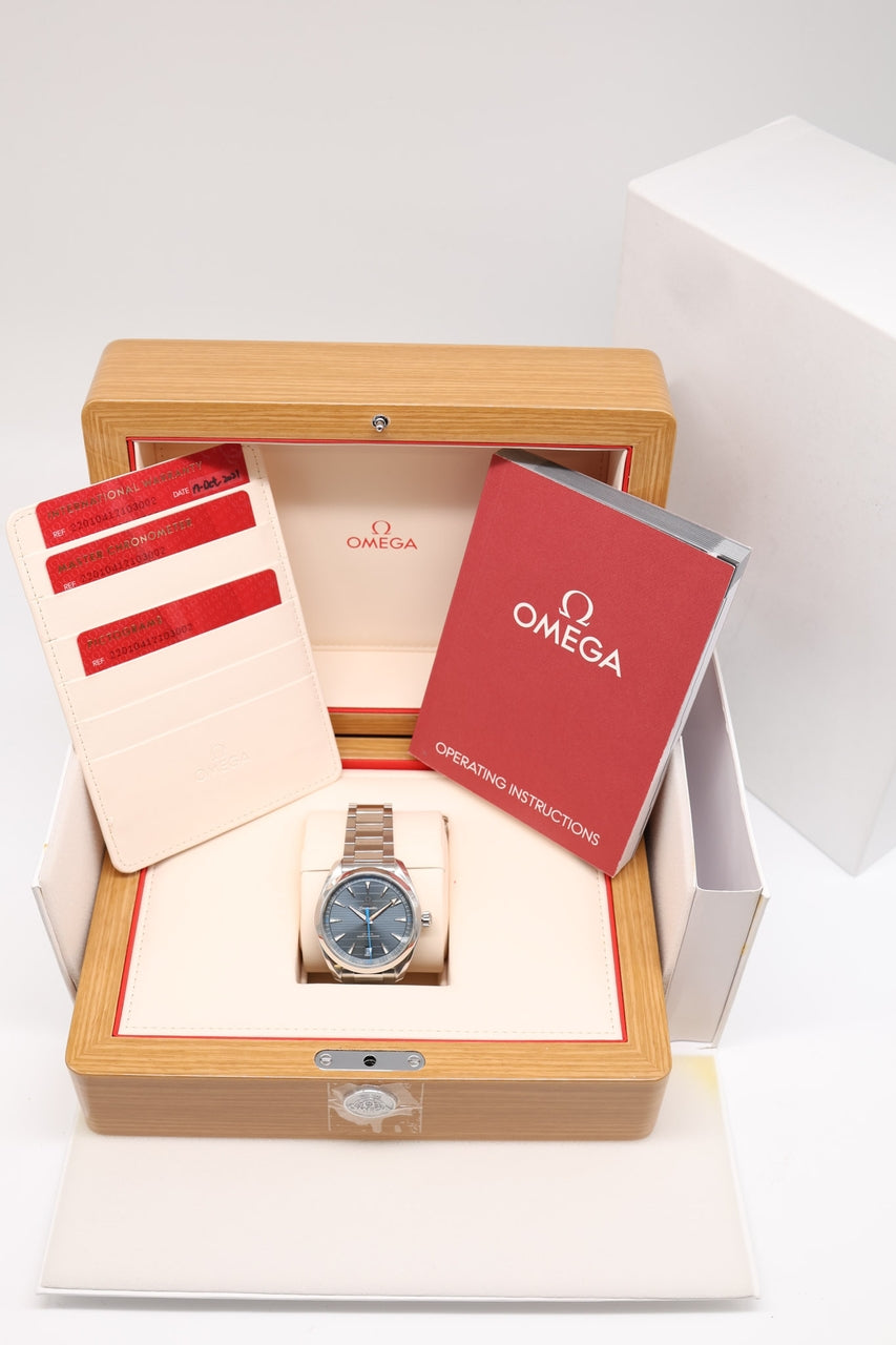 Omega Seamaster Aqua Terra 41mm Blau Automatik 22010412103 - Papiere und oder Lieferumfang