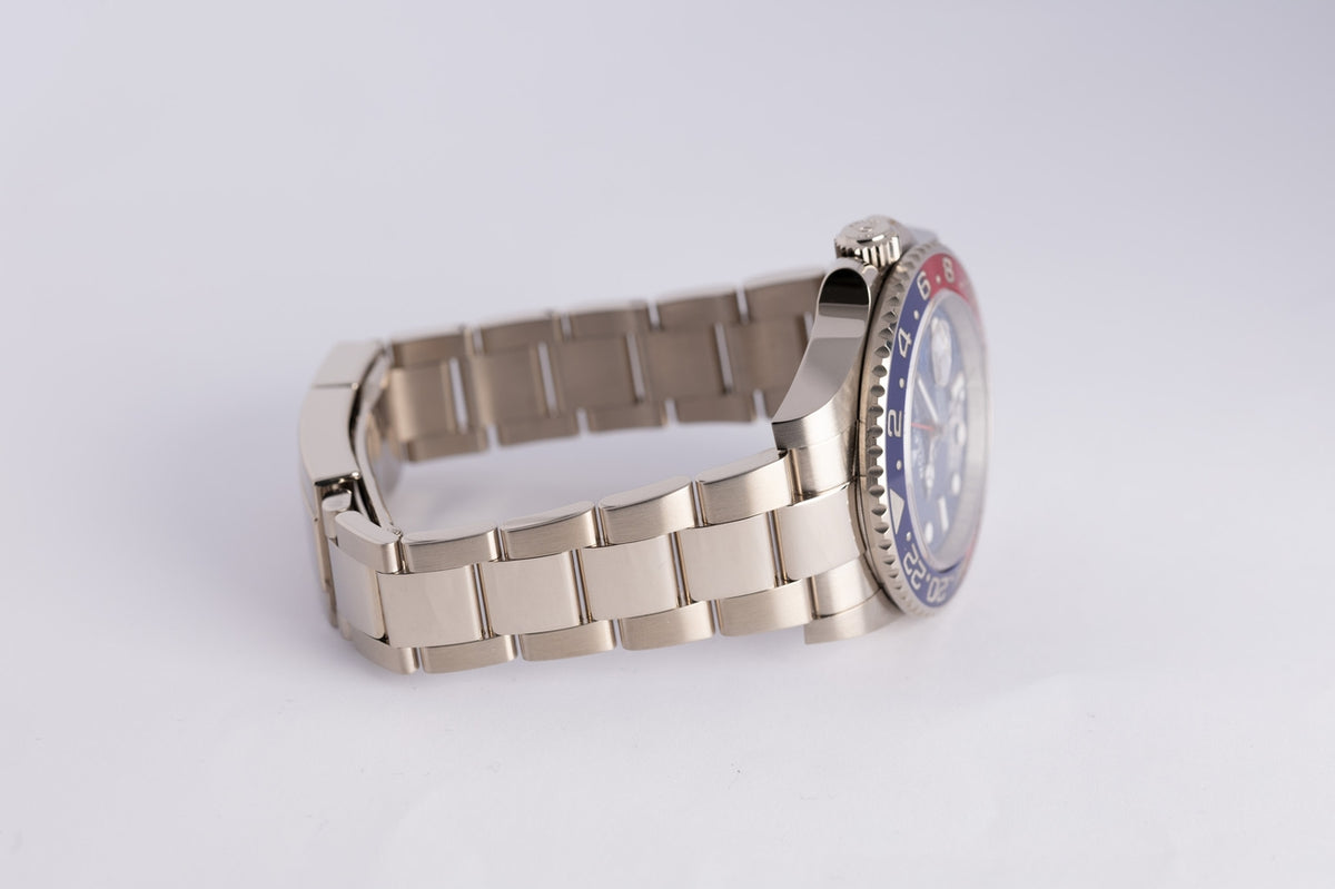 Rolex GMT-Master II "Pepsi" Weißgold blau 40mm 126719BLRO - Detailansicht 6