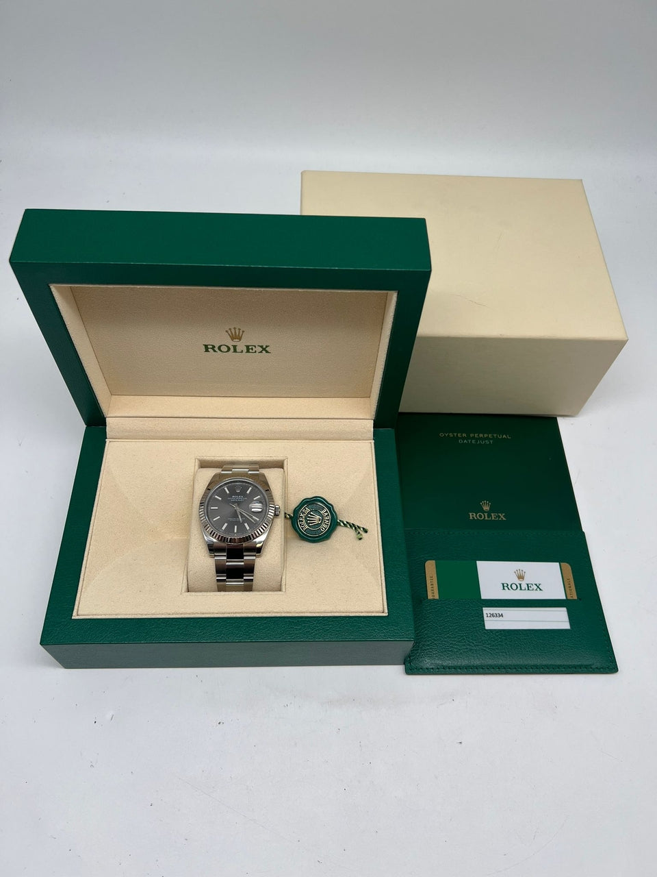 Rolex Datejust 41mm Automatik Herrenuhr 126334 Box + og. Papiere