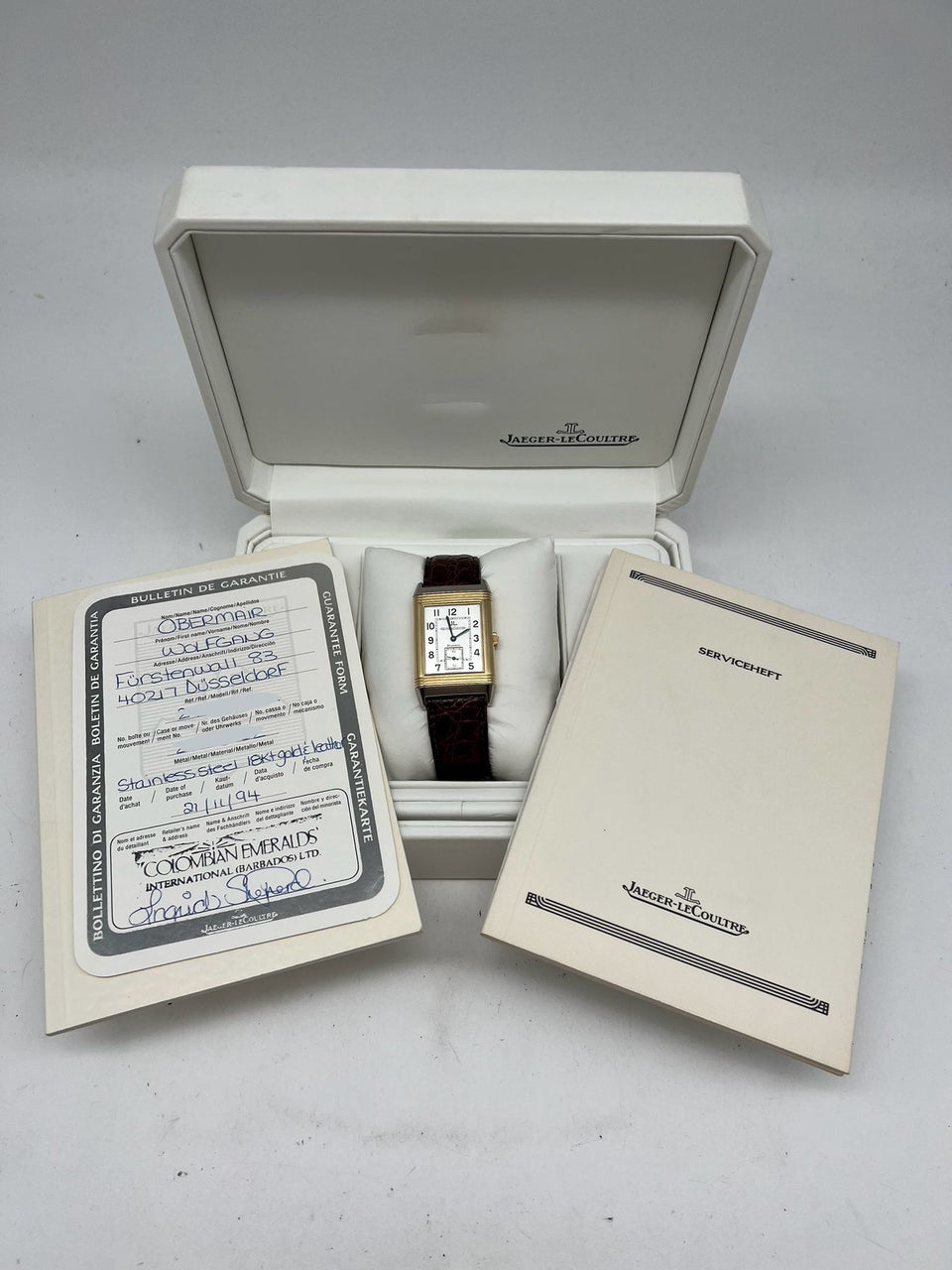 Jaeger-LeCoultre Reverso Grande Taille Stahl/Gold 270.5.62 Box + og. Papiere