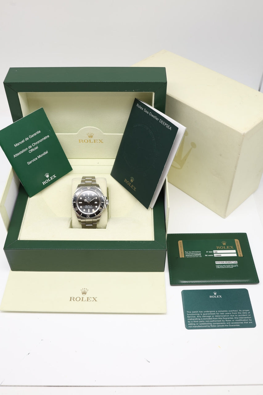 Rolex Sea-Dweller Deepsea 44mm Automatik LC100 116660 - Papiere und oder Lieferumfang