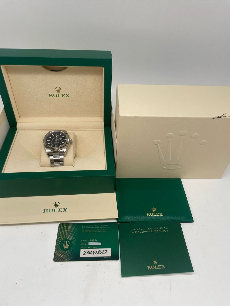 Rolex Oyster Perpetual Sky-Dweller Automatik Schwarz 326934 - Papiere und oder Lieferumfang