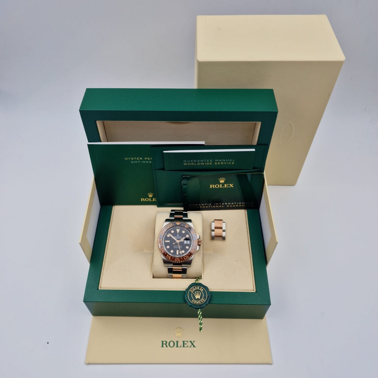 Rolex GMT-Master II 'Root Beer' 40mm Automatik 12671CHNR - Papiere und oder Lieferumfang