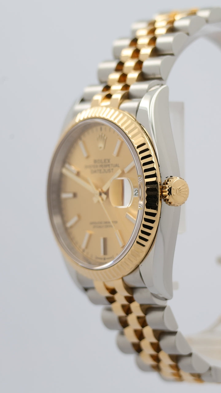 Rolex Datejust 36 Stahl/Gold Jubilee Automatik Herrenuhr 126233 - Detailansicht 7