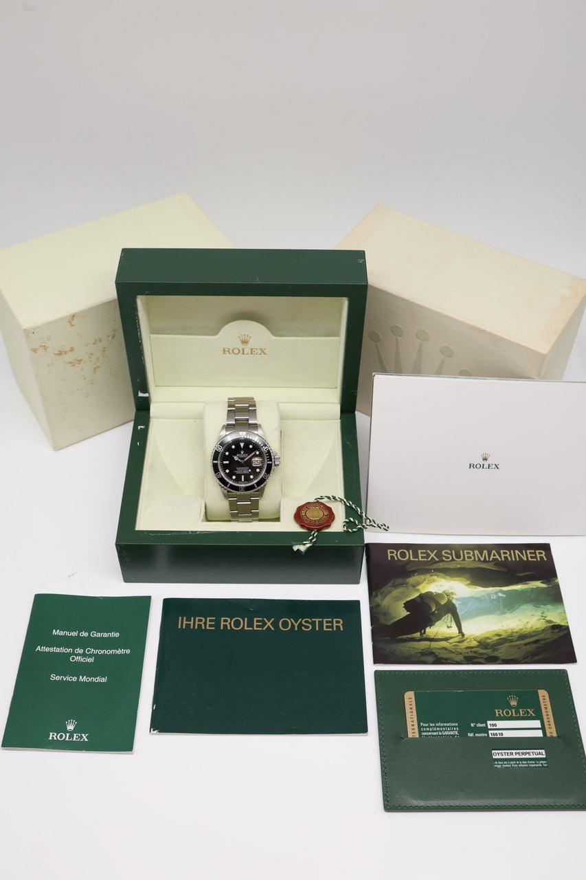 Rolex Submariner Date 40mm Automatik Herrenuhr Servicehistorie LC100 16610 - Detailansicht 9