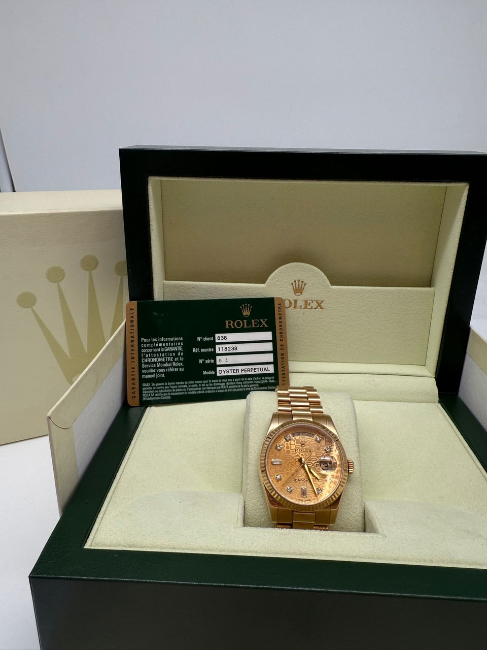 Rolex Day-Date 36 "Computer" Diamond-Dial Automatik 118238 - Papiere und oder Lieferumfang