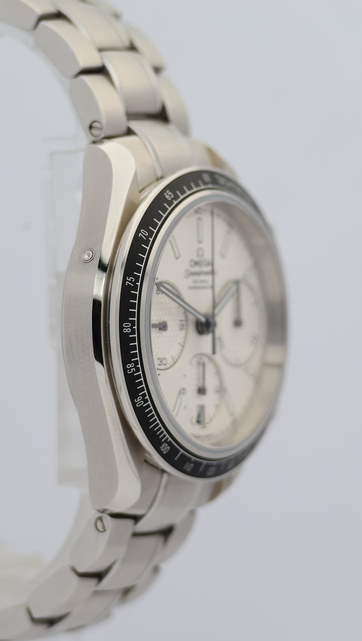 Omega Speedmaster Racing Automatik Herrenuhr Weiß 32630405002001 Box + og. Papiere