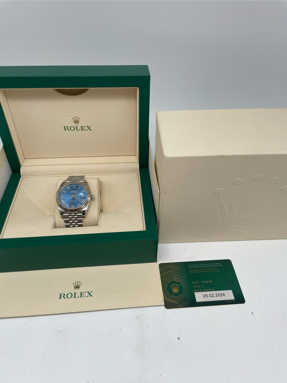 Rolex Datejust 41mm Automatik Herrenuhr Jubilee 126334 - Papers and documentation