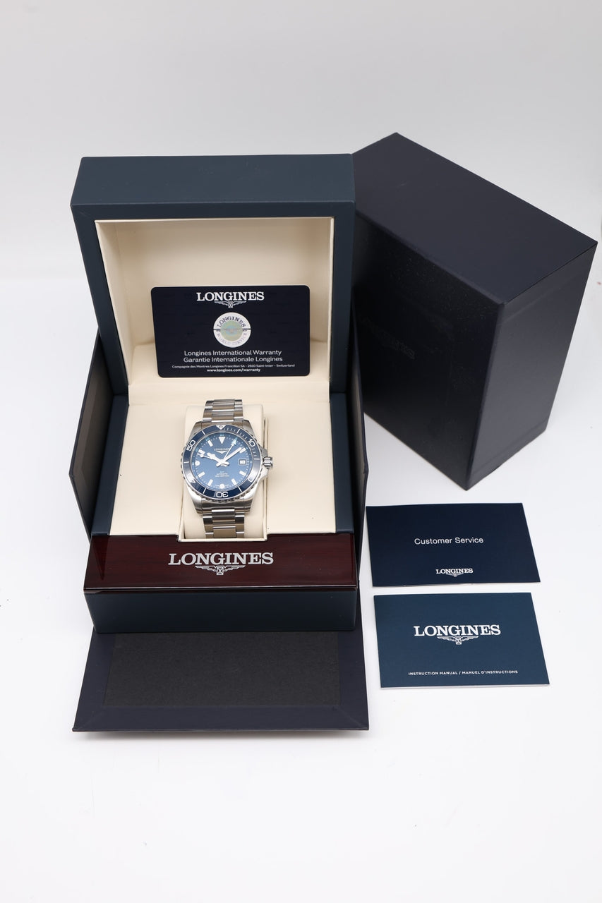 Longines HydroConquest GMT 41mm Automatik Blau L37904966 - Papiere und oder Lieferumfang