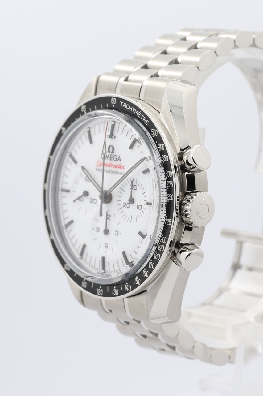 Omega Speedmaster Professional Moonwatch White mit Push-Schließe 31030425004001 - Detailansicht 1