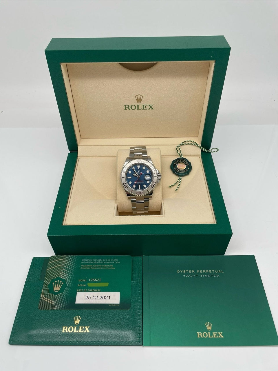 Rolex Yacht-Master Automatik Herrenuhr Stahl 40mm 126622 - Papers and documentation