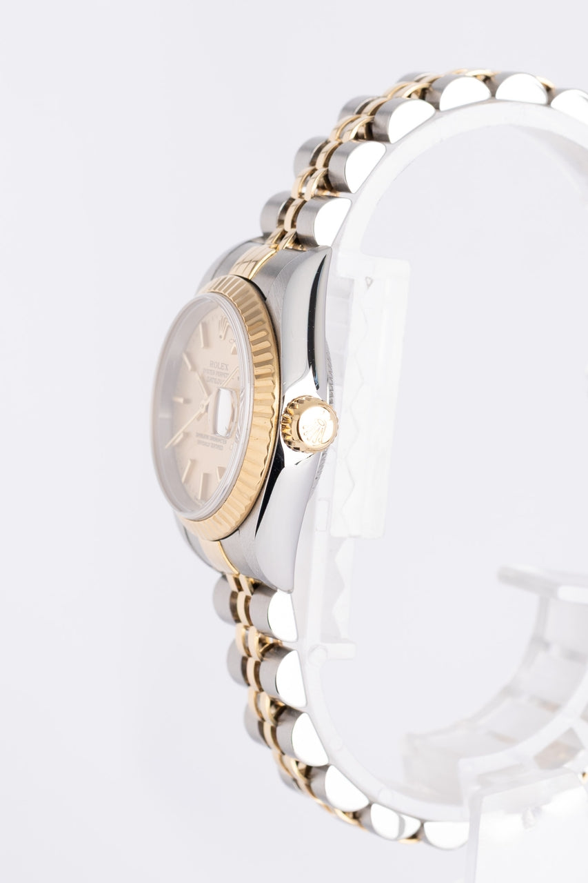 Rolex Lady-Datejust 26mm Rosa Blatt Stahl/Gold Jubilee 79173 - Detailansicht 2