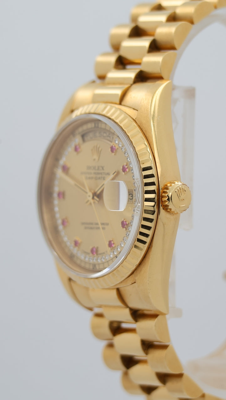Rolex Day-Date 36 President 18k Gelbgold Automatik "String Diamond" 18238 - Detailansicht 7