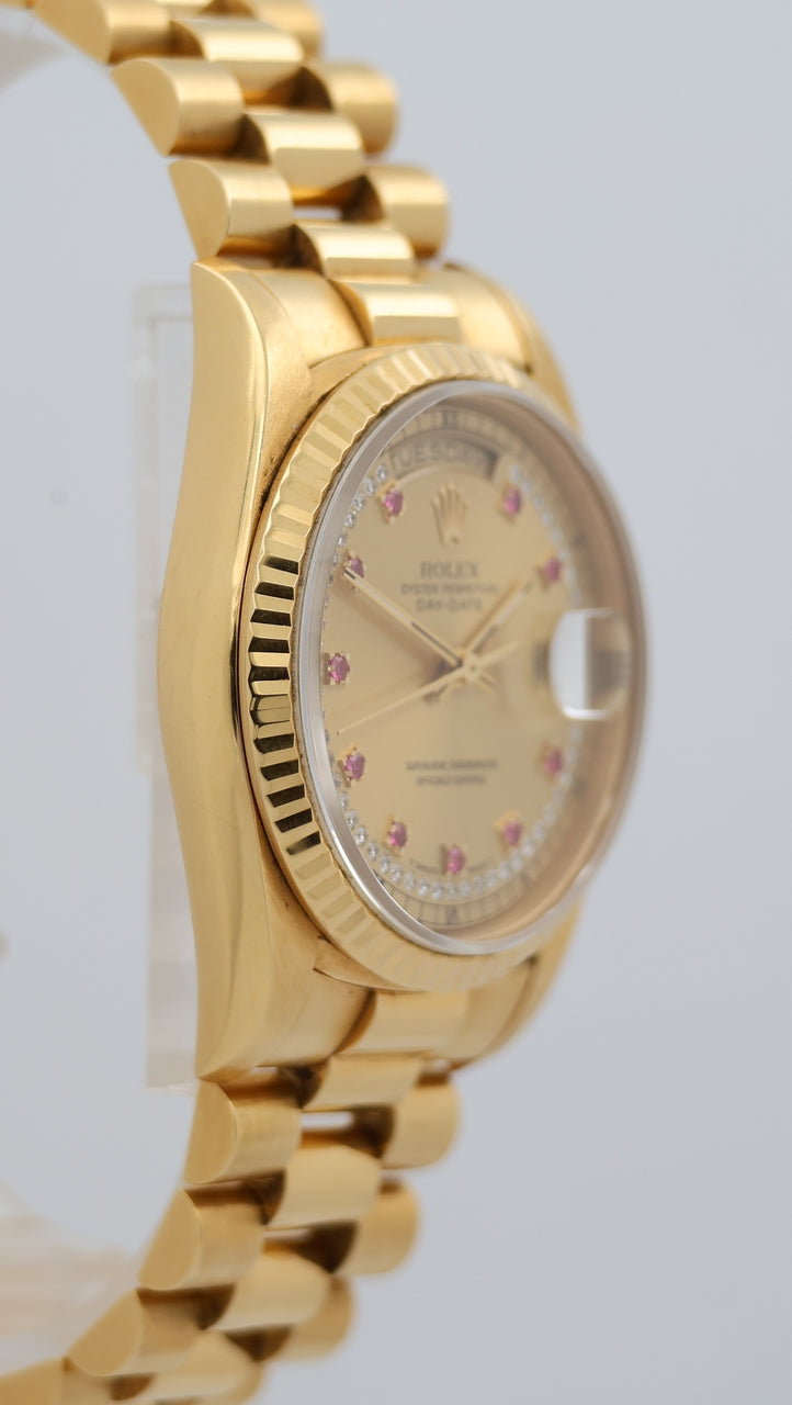 Rolex Day-Date 36 President 18k Gelbgold Automatik "String Diamond" 18238 - Detailansicht 8