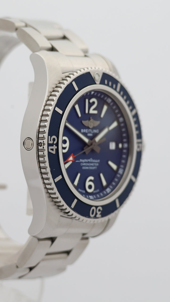Breitling Superocean 44 Automatik Herrenuhr Blau A17367 - Detailansicht 8