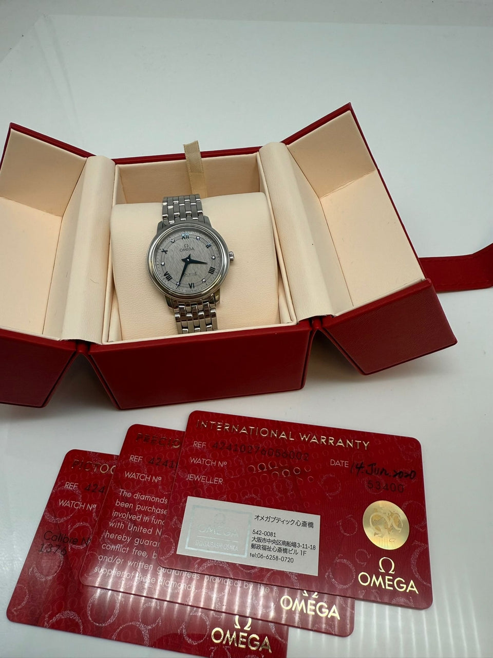 Omega De Ville Prestige 27mm Quarz 42410276056002 - Papiere und oder Lieferumfang