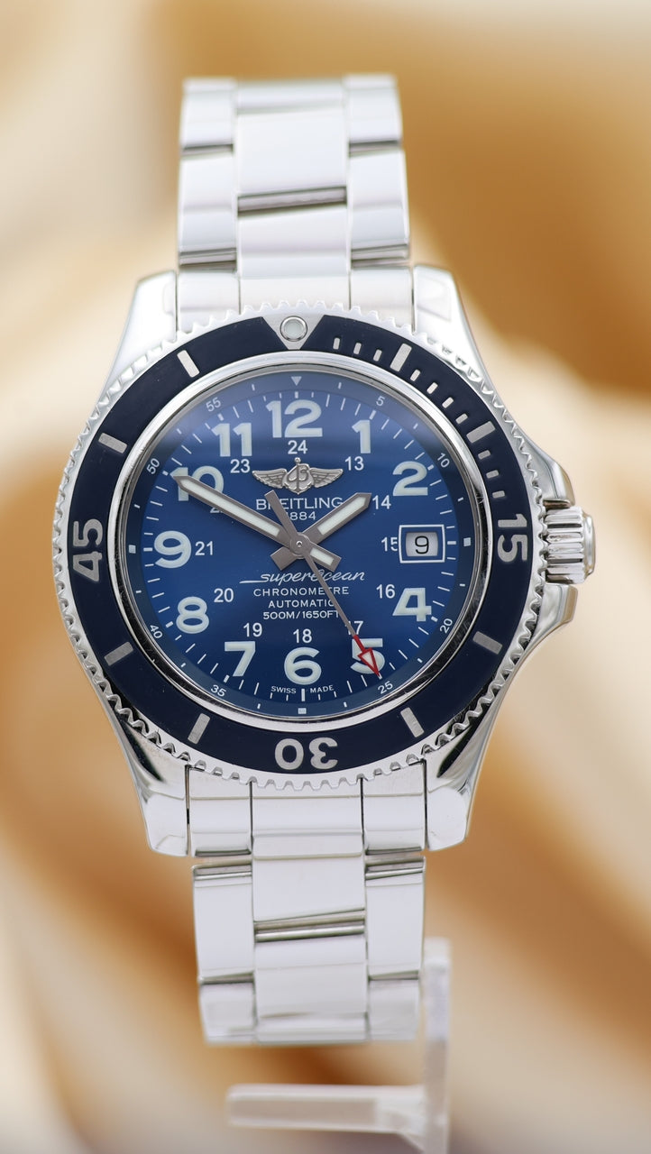 Breitling Superocean II 42mm Automatik Herrenuhr A17365 Box + og. Papiere