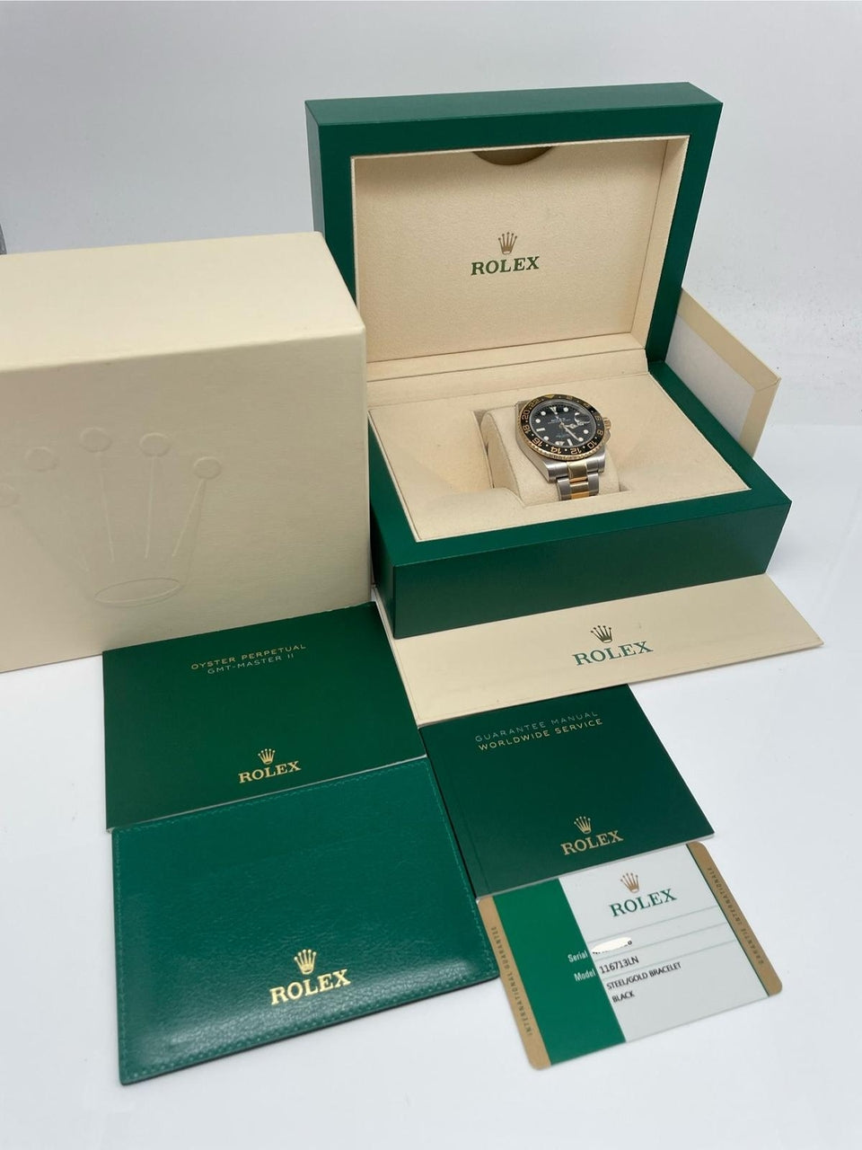 Rolex GMT-Master II 40mm Automatik 116713LN - Papiere und oder Lieferumfang