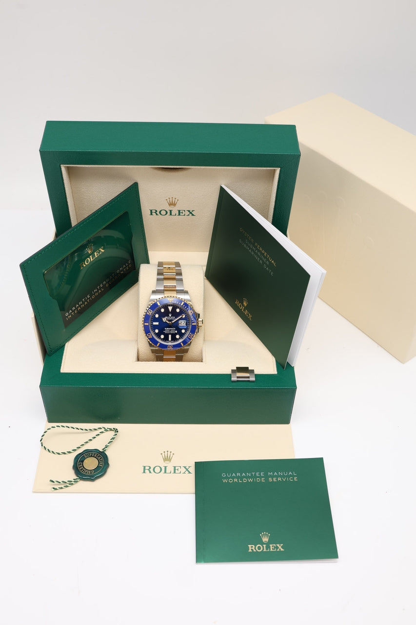 Rolex Submariner Date 41mm Bluesy Automatik Herrenuhr 126613LB - Papiere und oder Lieferumfang