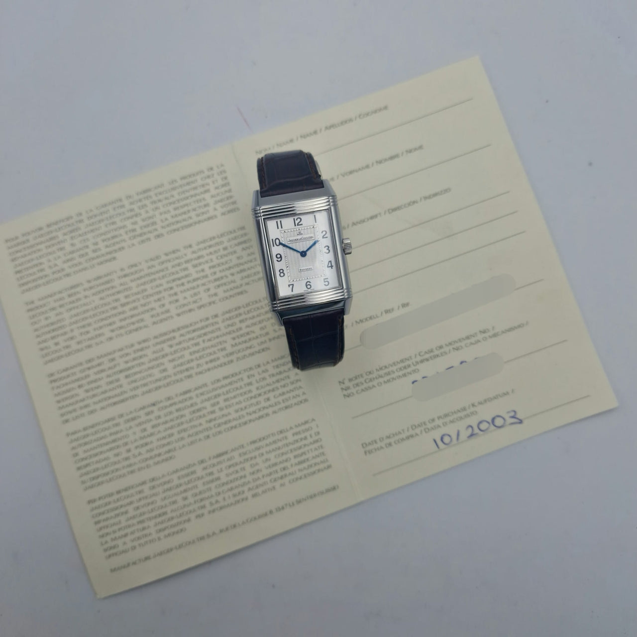 Jaeger-LeCoultre Reverso Grande Taille Quarz Herrenuhr 270808 - Papers and documentation