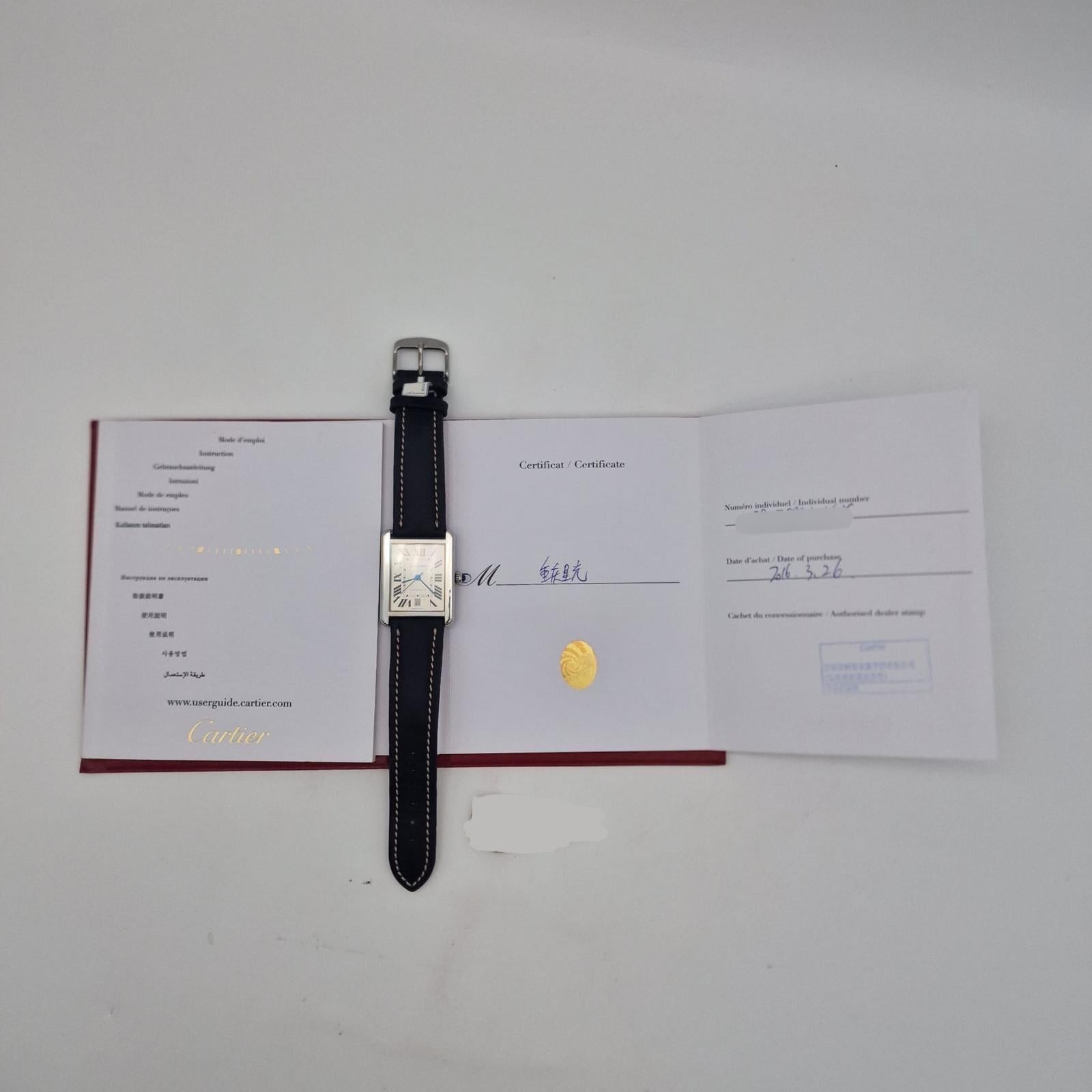 Cartier Tank Solo 31mm Automatic 3800 Original Papers