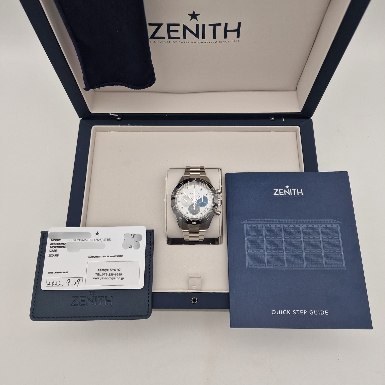 Zenith Chronomaster Sport Men's Watch 03.3100.3600 Box + above papers