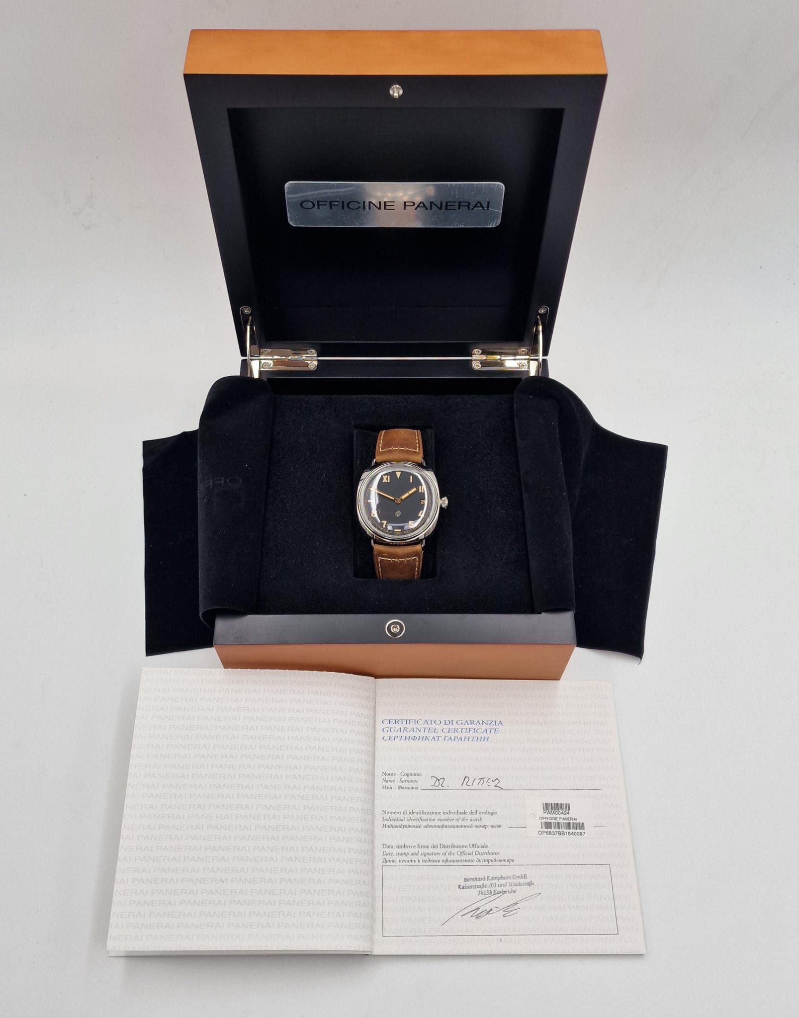 Panerai Radiomir California 3 Days 47mm PAM00424 Box + og. Papiere