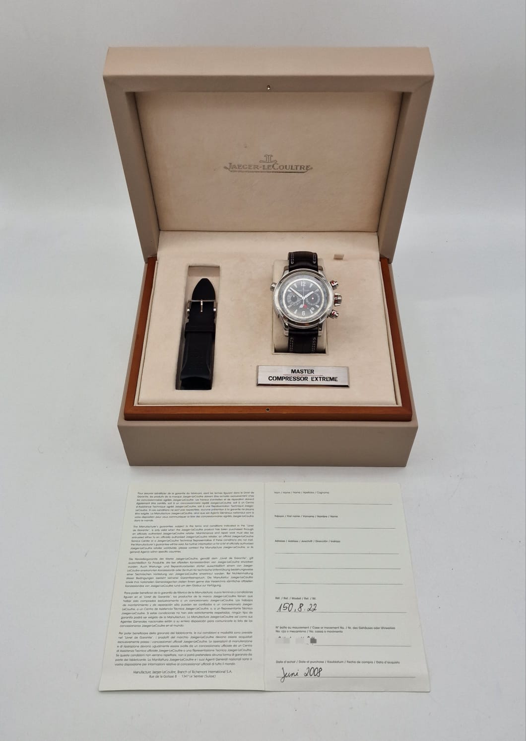 Jaeger-LeCoultre Master Compressor 46mm Automatik Herrenuhr 150.8.22 - Papers and documentation