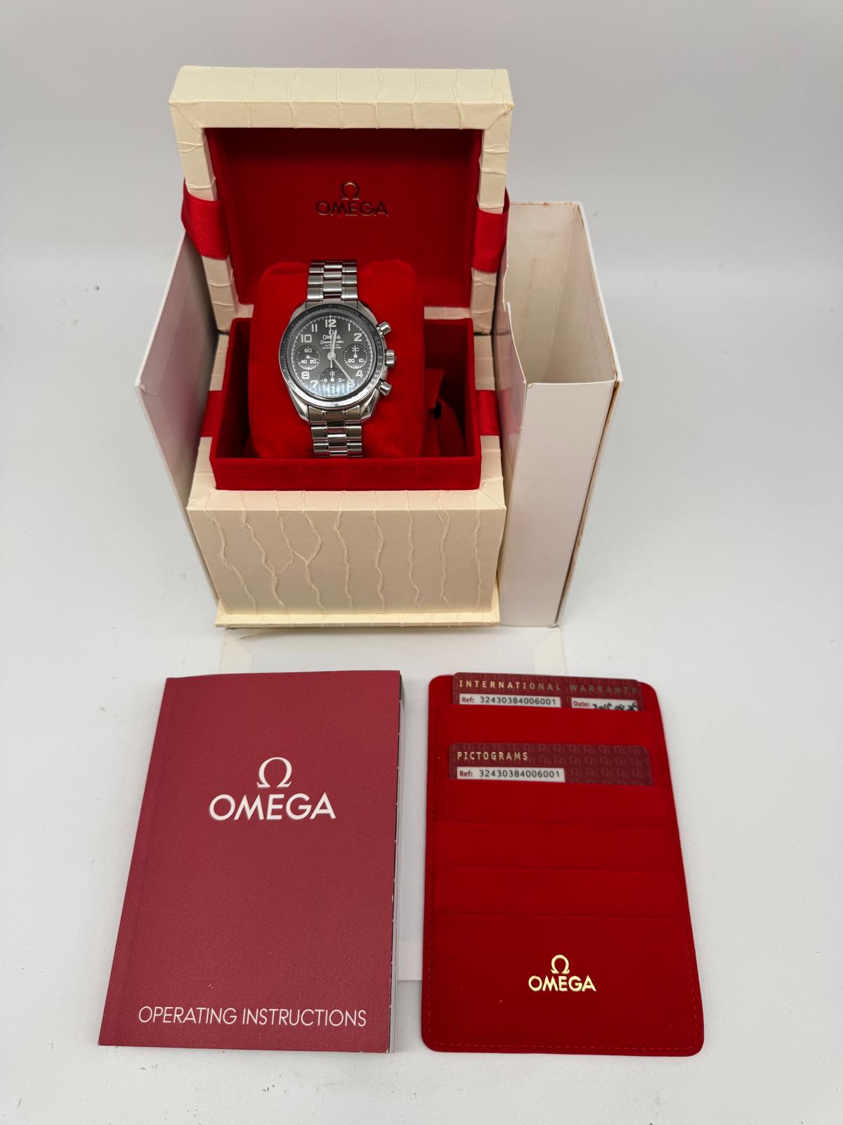 Omega Speedmaster Ladies Chronograph Automatic 32430384006001 Box + above. papers