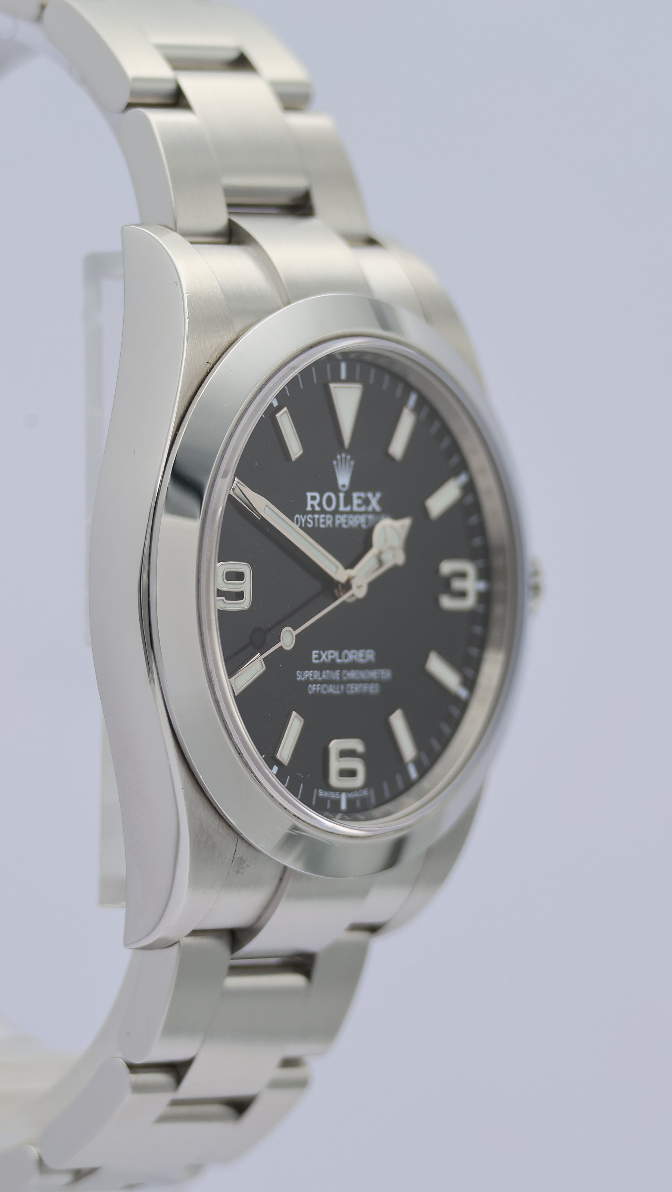 Rolex Explorer I 39mm Automatik Herrenuhr	 214270 Box + og. Papiere