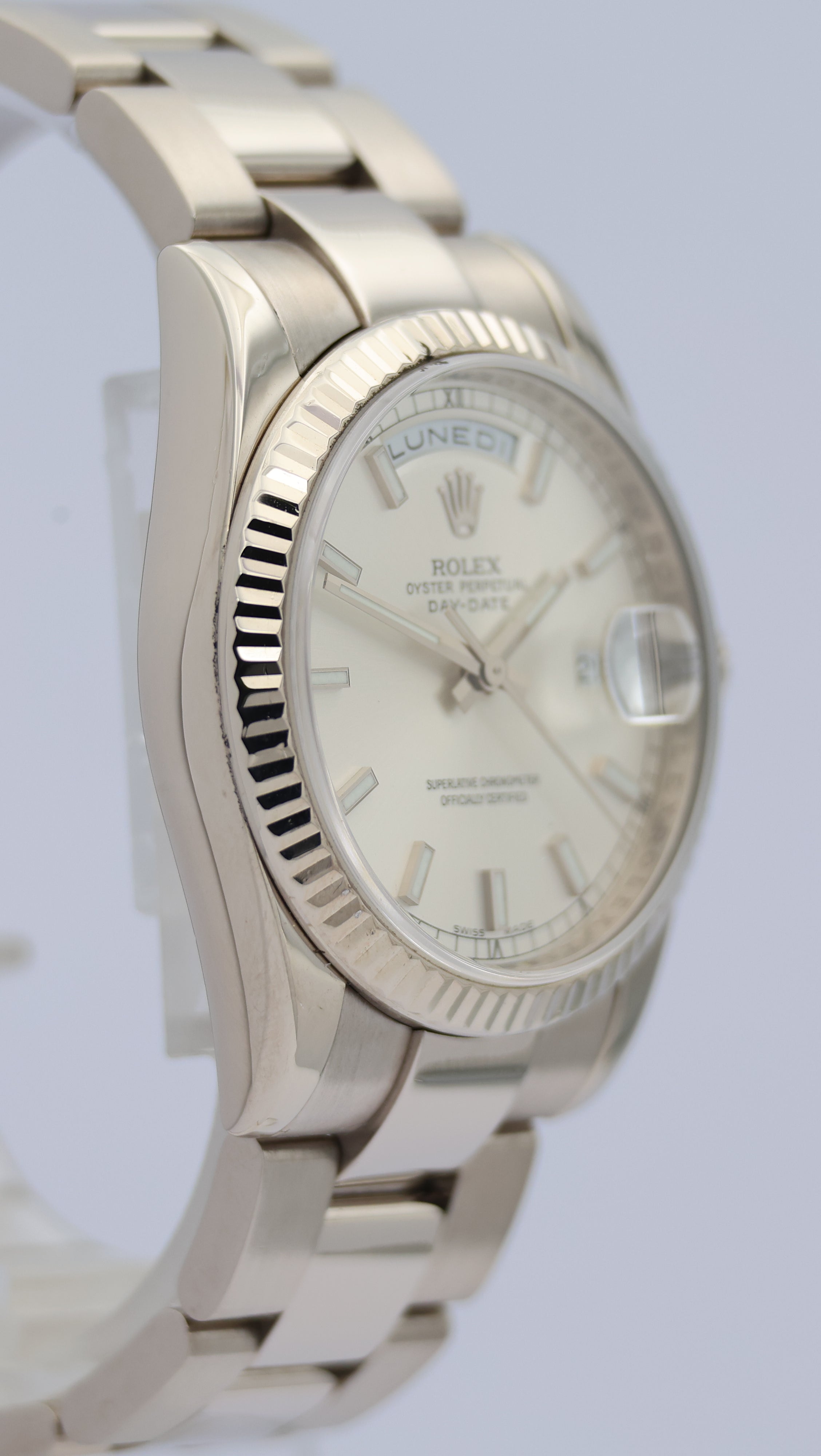 Rolex Day-Date Weißgold Automatik Herrenuhr  118239 Box + og. Papiere