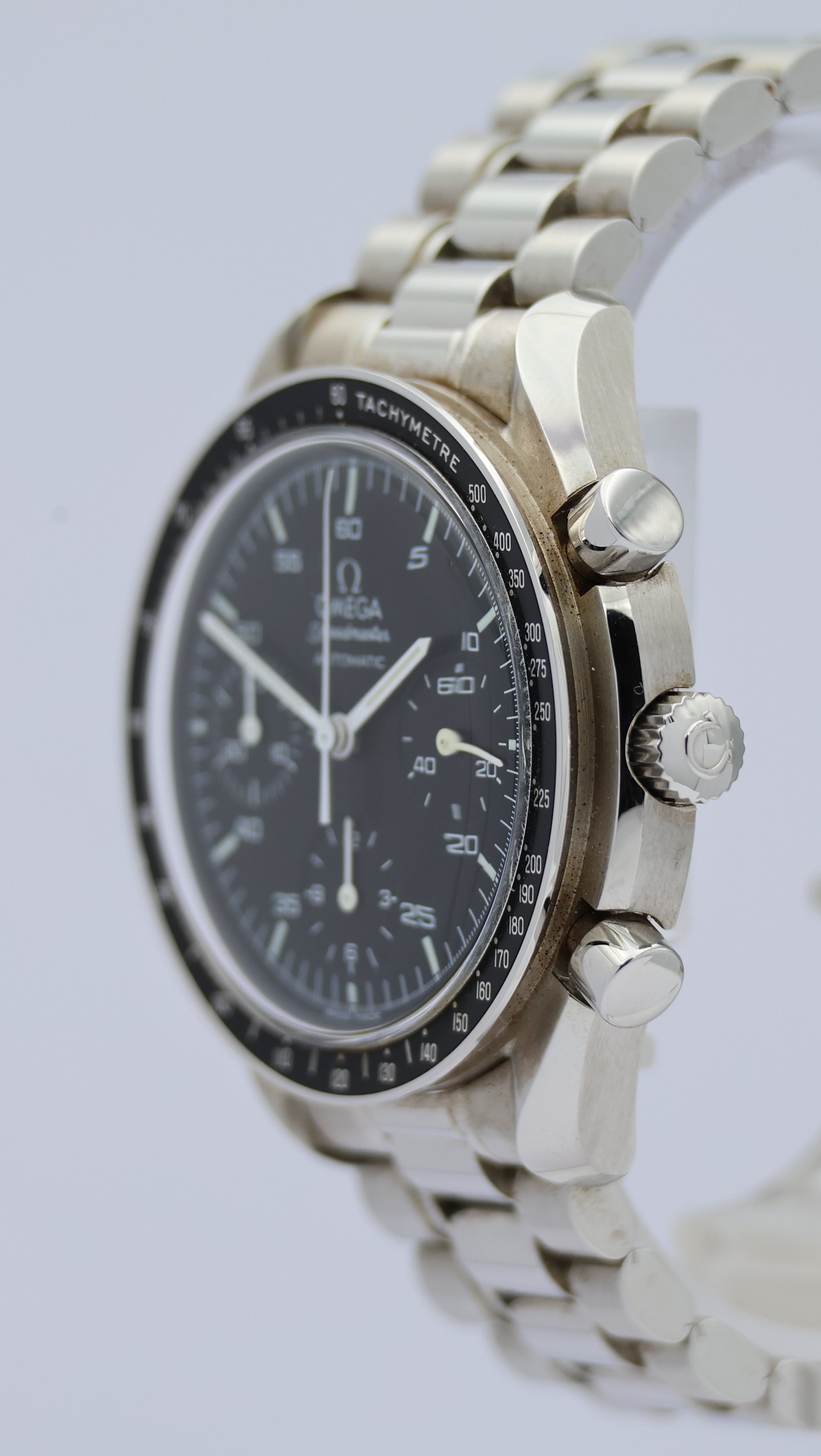 Omega Speedmaster Reduced 39mm Automatik Herrenuhr 35105000 Original Papiere