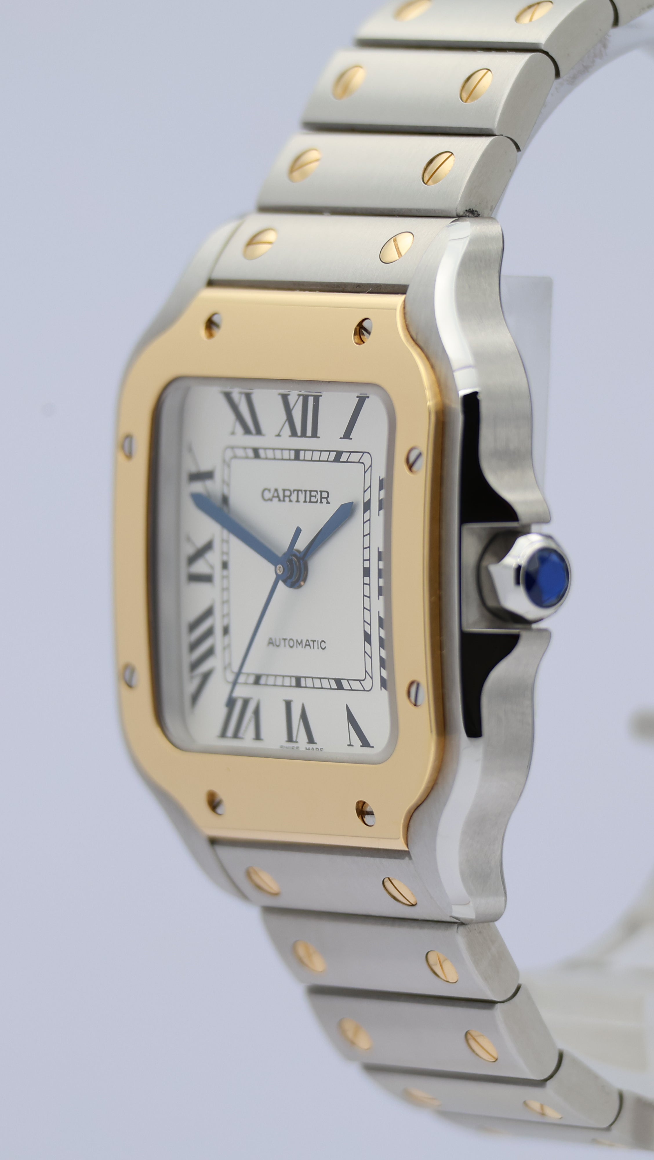 Cartier Santos de Cartier Stahl Automatik Herrenuhr W2SA0016 Box + og. Papiere