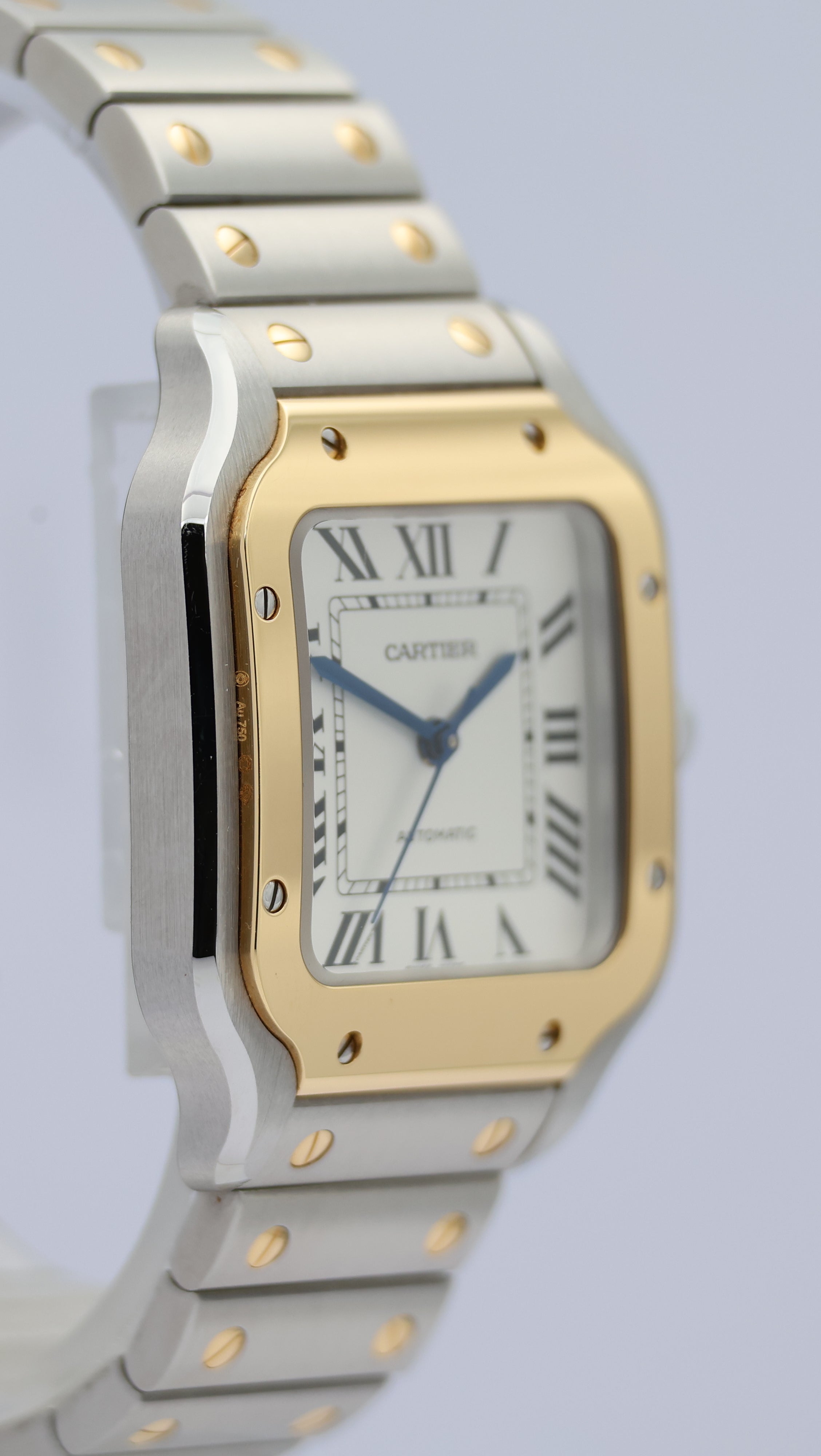 Cartier Santos de Cartier Stahl Automatik Herrenuhr W2SA0016 Box + og. Papiere