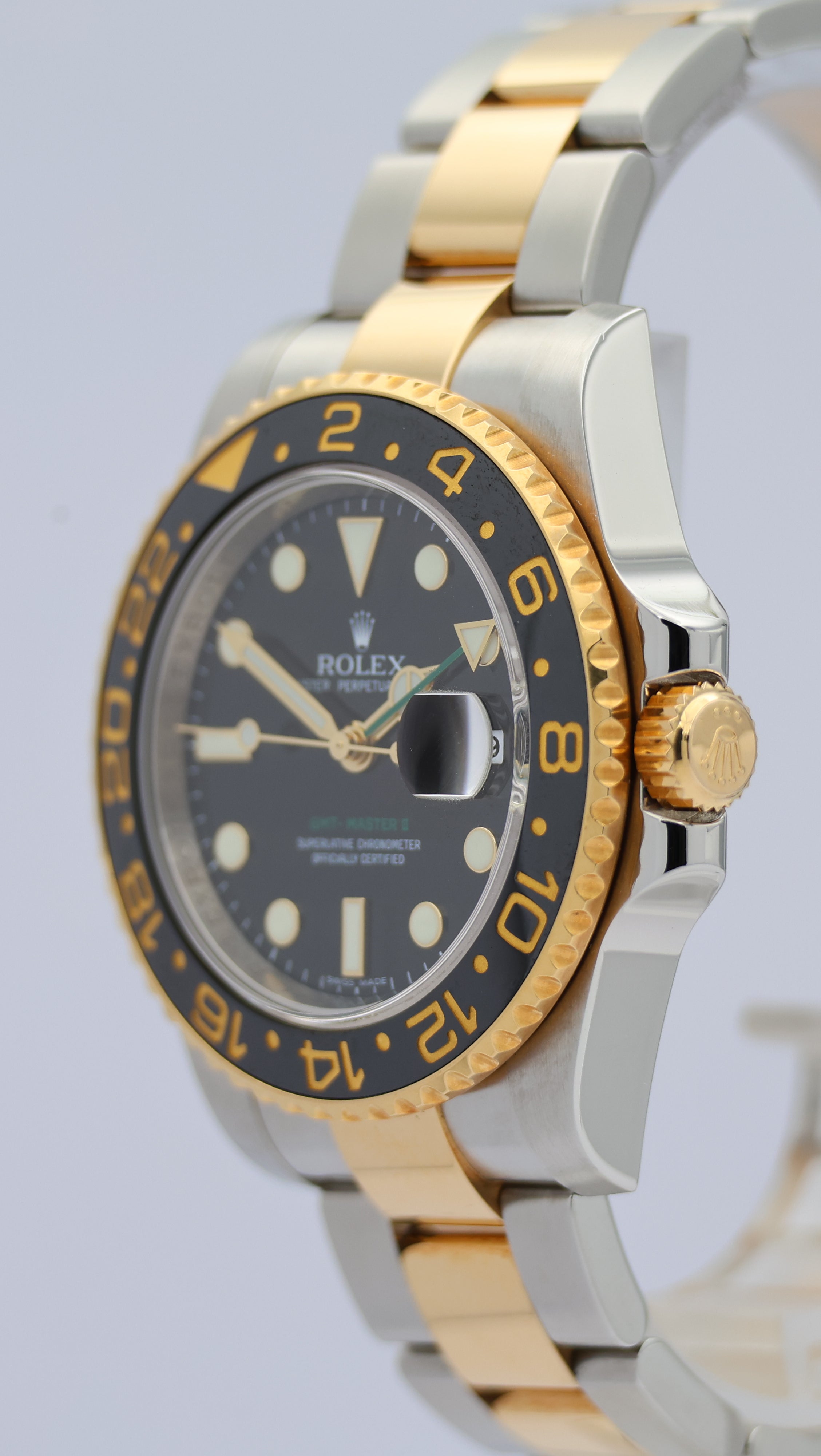 Rolex GMT-Master II Stahl/Gold 40mm Herrenuhr 116713LN Box + og. Papiere