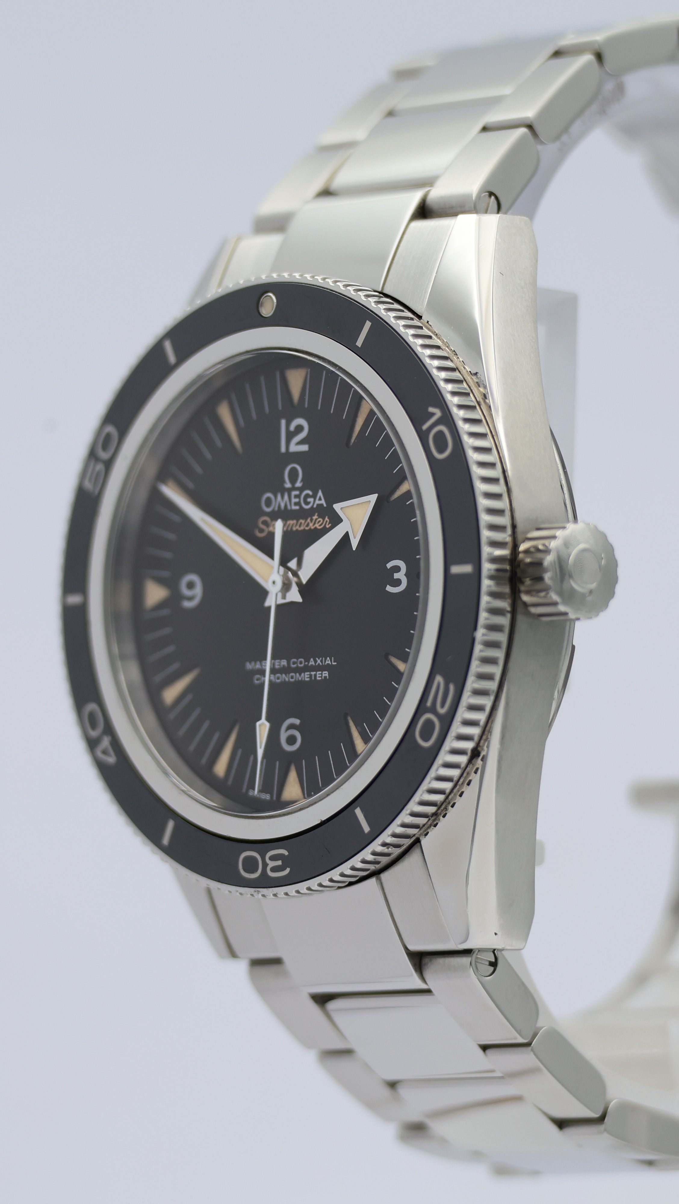 Omega Seamaster 300 Automatik Herrenuhr Schwarz	 23330412101001 Box + og. Papiere