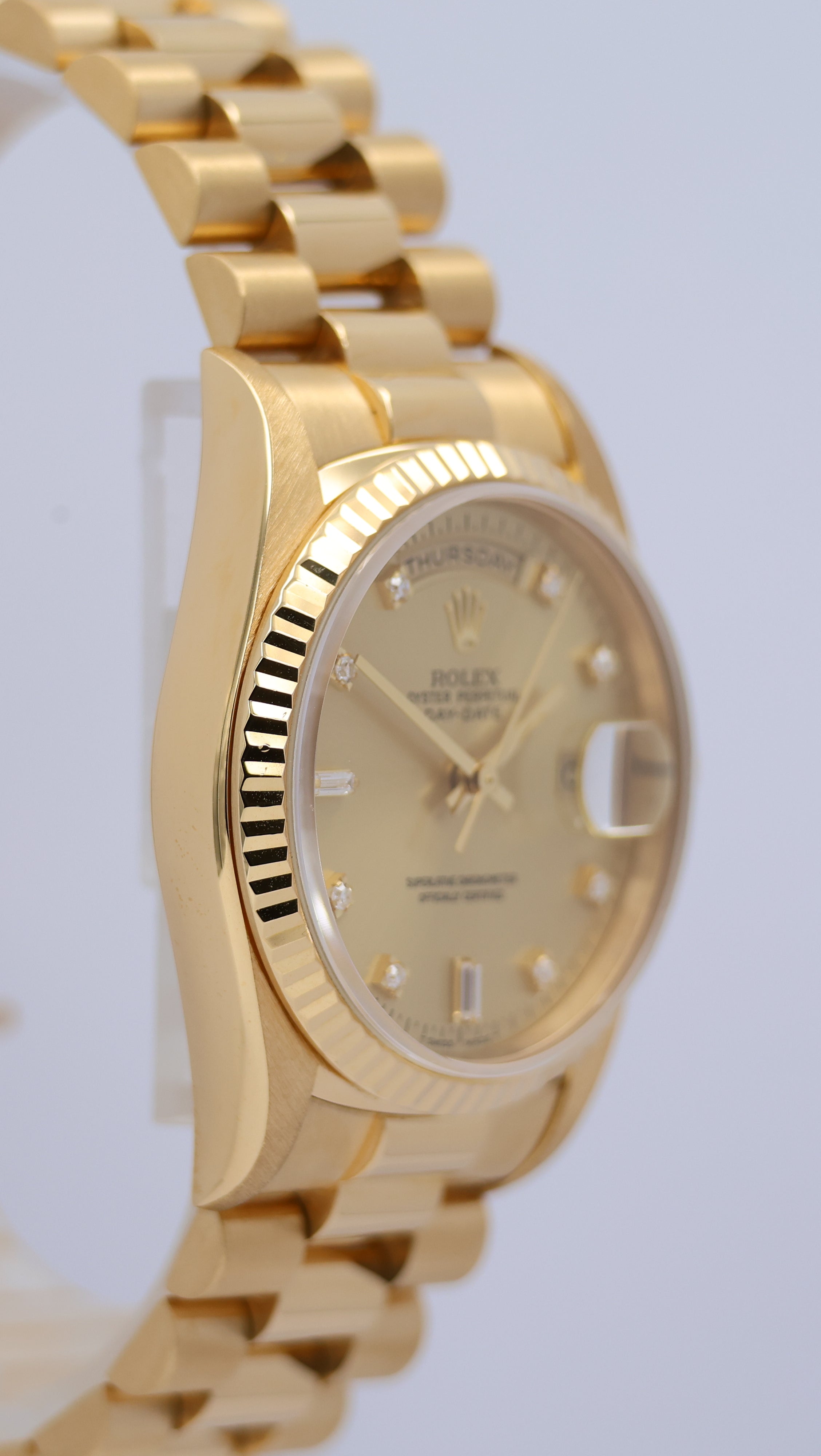 Rolex Day-Date 36 President 18k Gold 18238A Box + above. papers