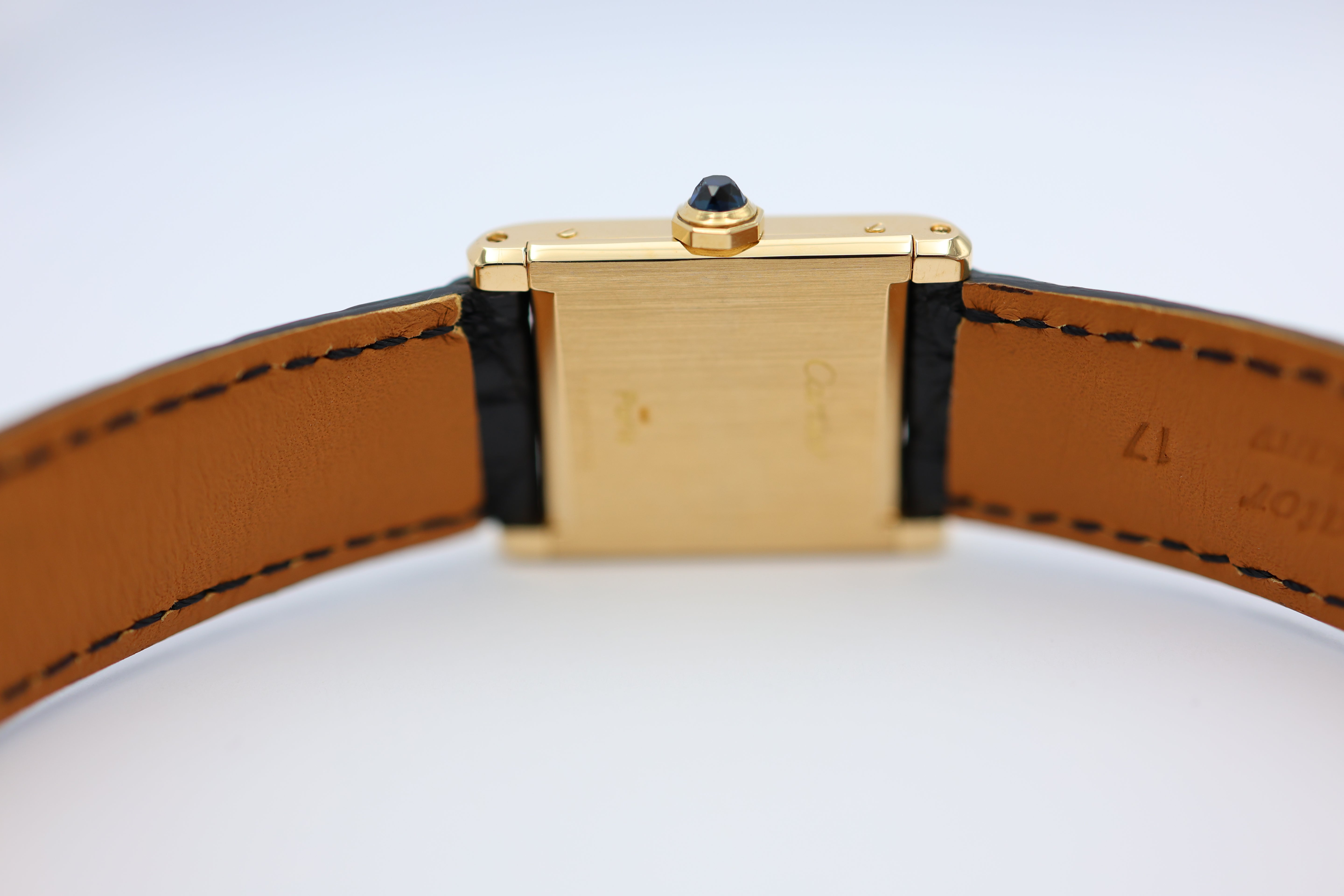 Cartier Tank Normale Paris Blatt 18k Gold Quarz 78092