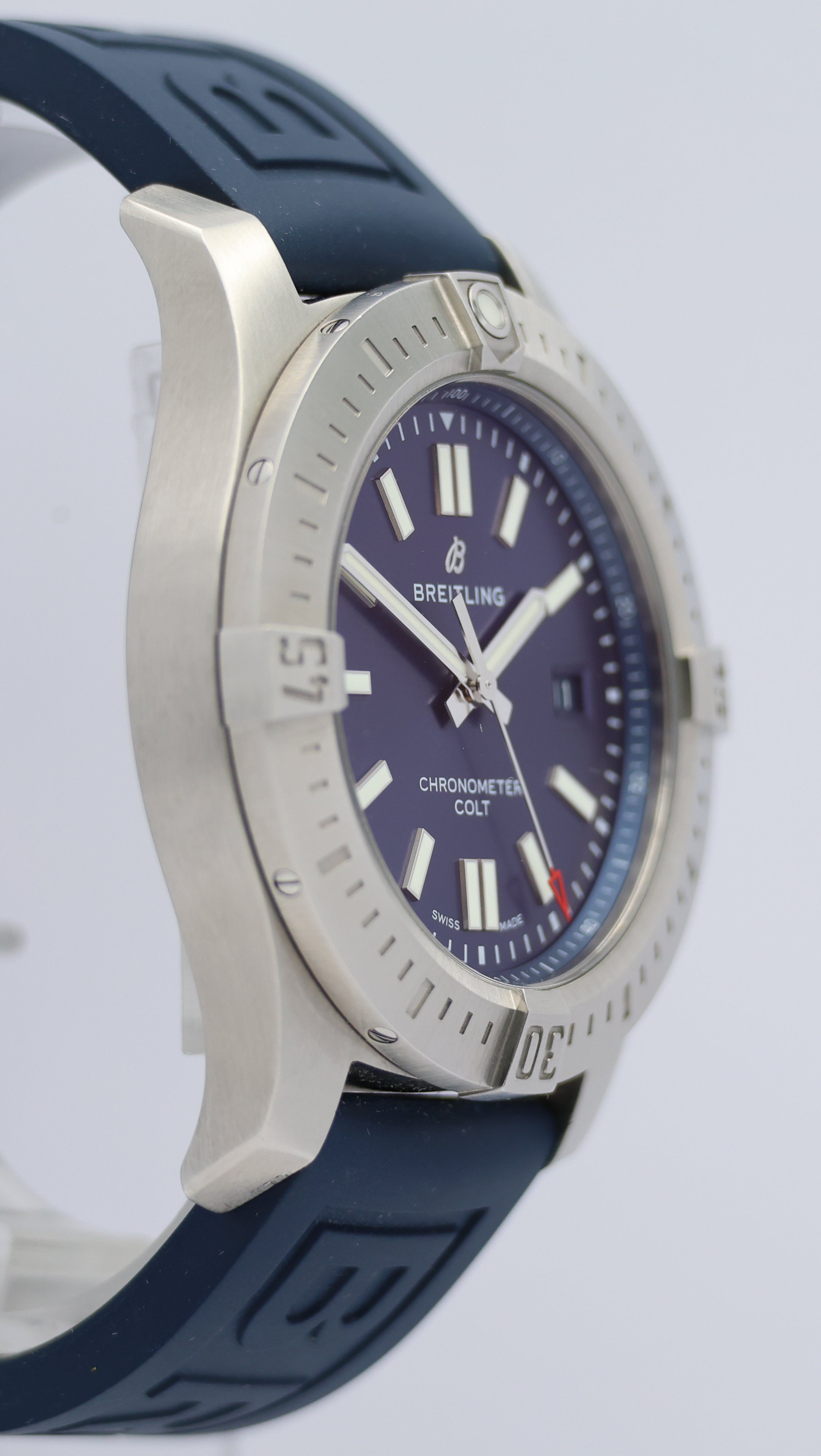 Breitling Colt 44 Automatik Herrenuhr Blau A17388 Box + og. Papiere