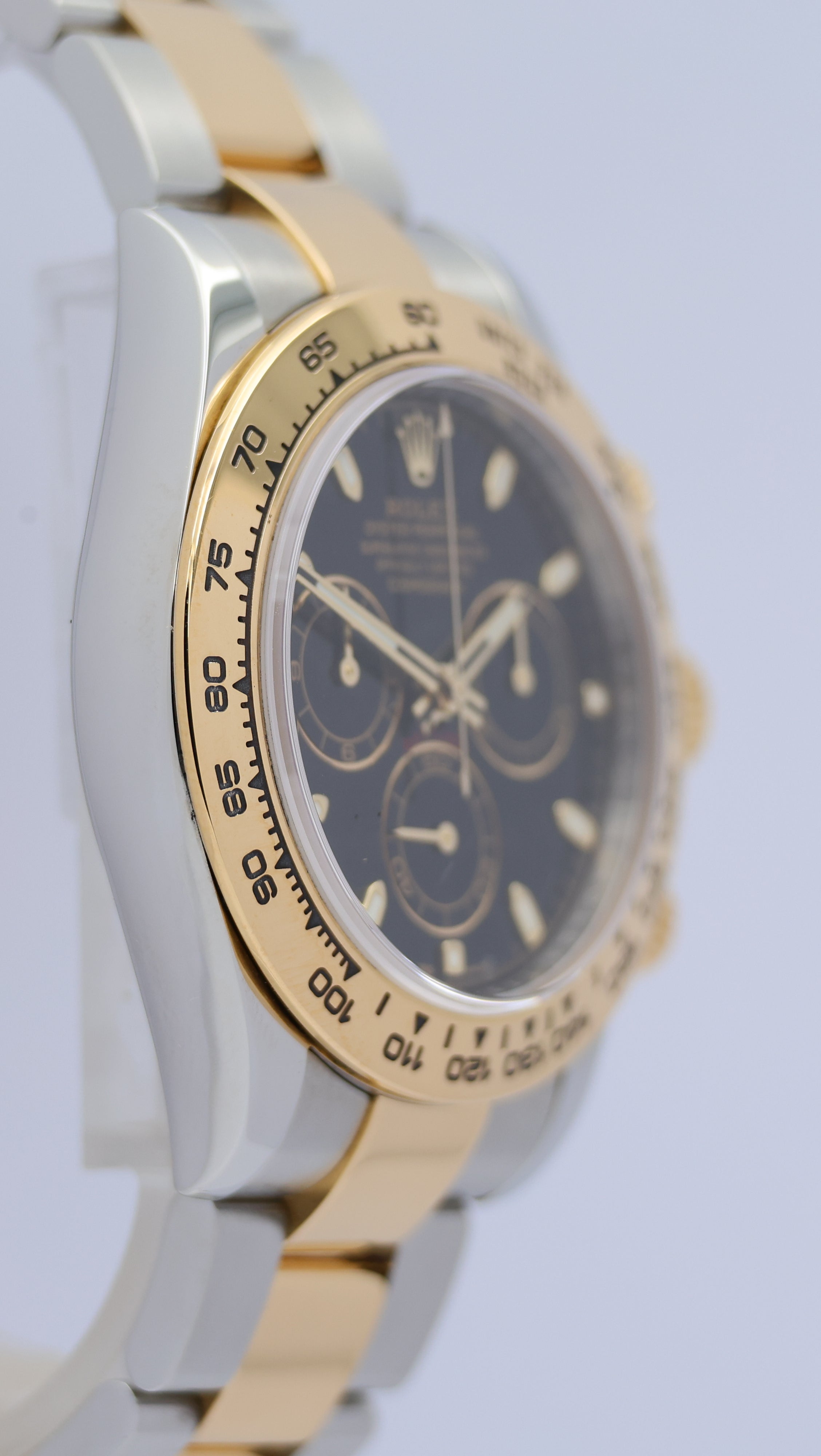 Rolex Daytona Steel/Gold Automatic Black 116503 Box + above papers