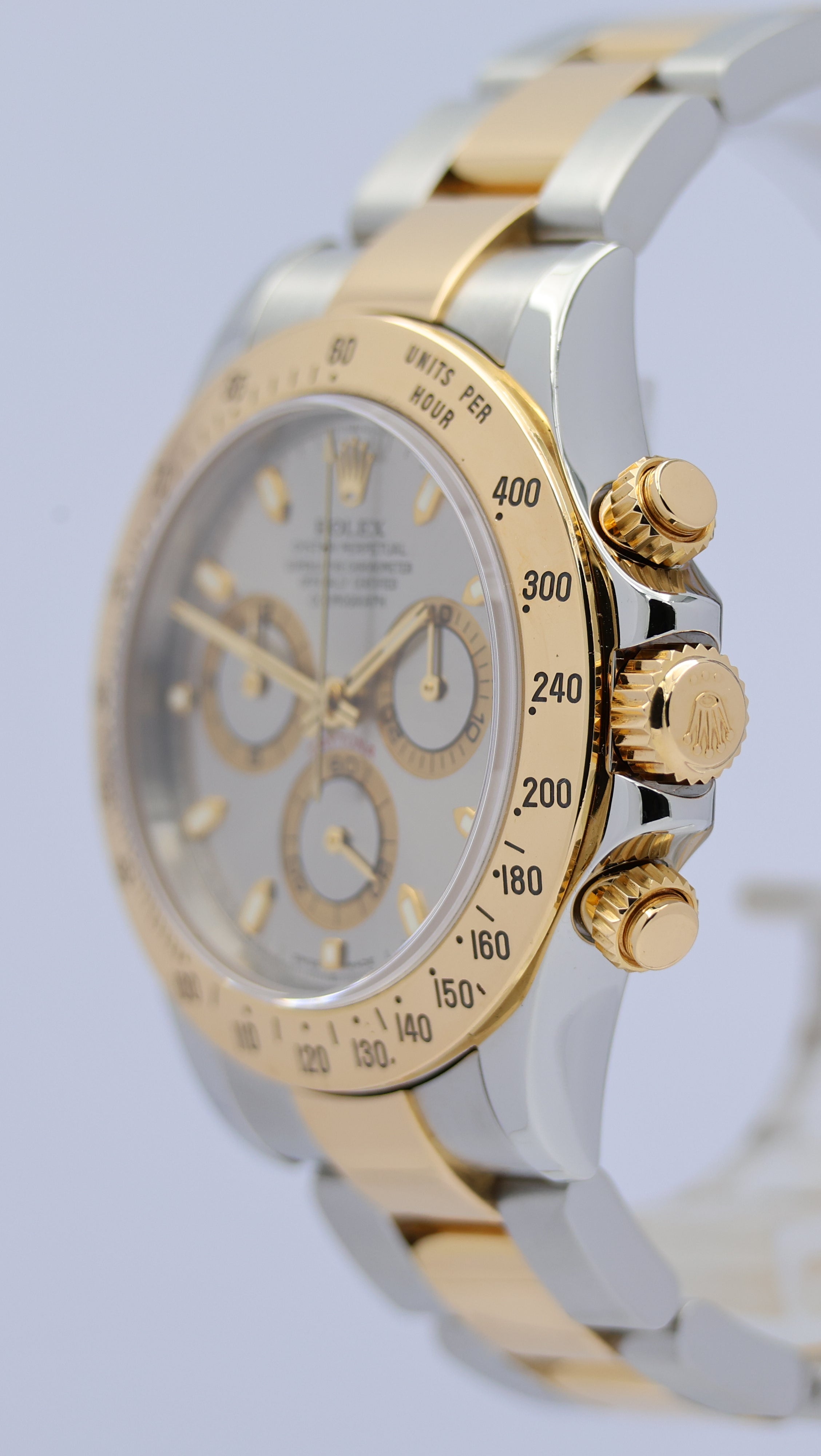 Rolex Daytona Stahl/Gold Automatik Silber 116523 Box + og. Papiere