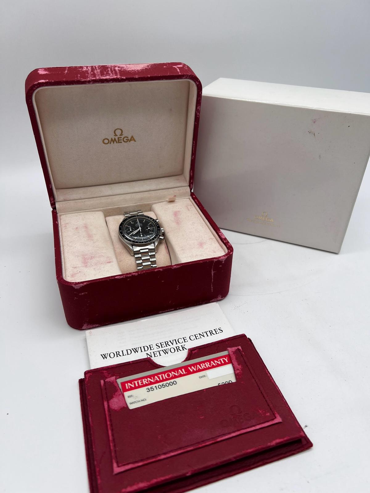 Omega  Speedmaster Reduced 39mm Automatik Herrenuhr 35105000 Box + og. Papiere