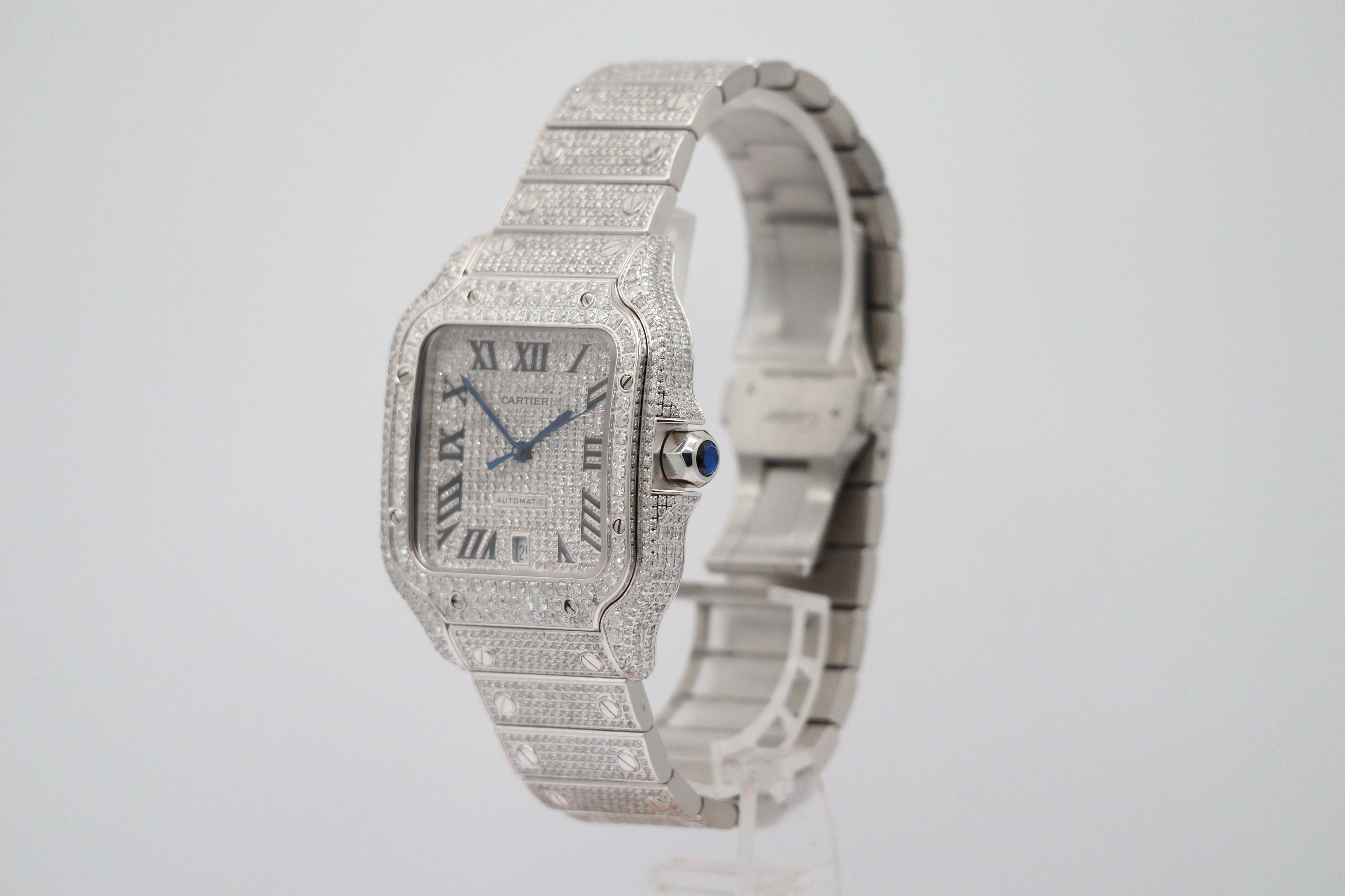 Cartier Santos De Cartier Iced Out WSSA0009 Aftermarket