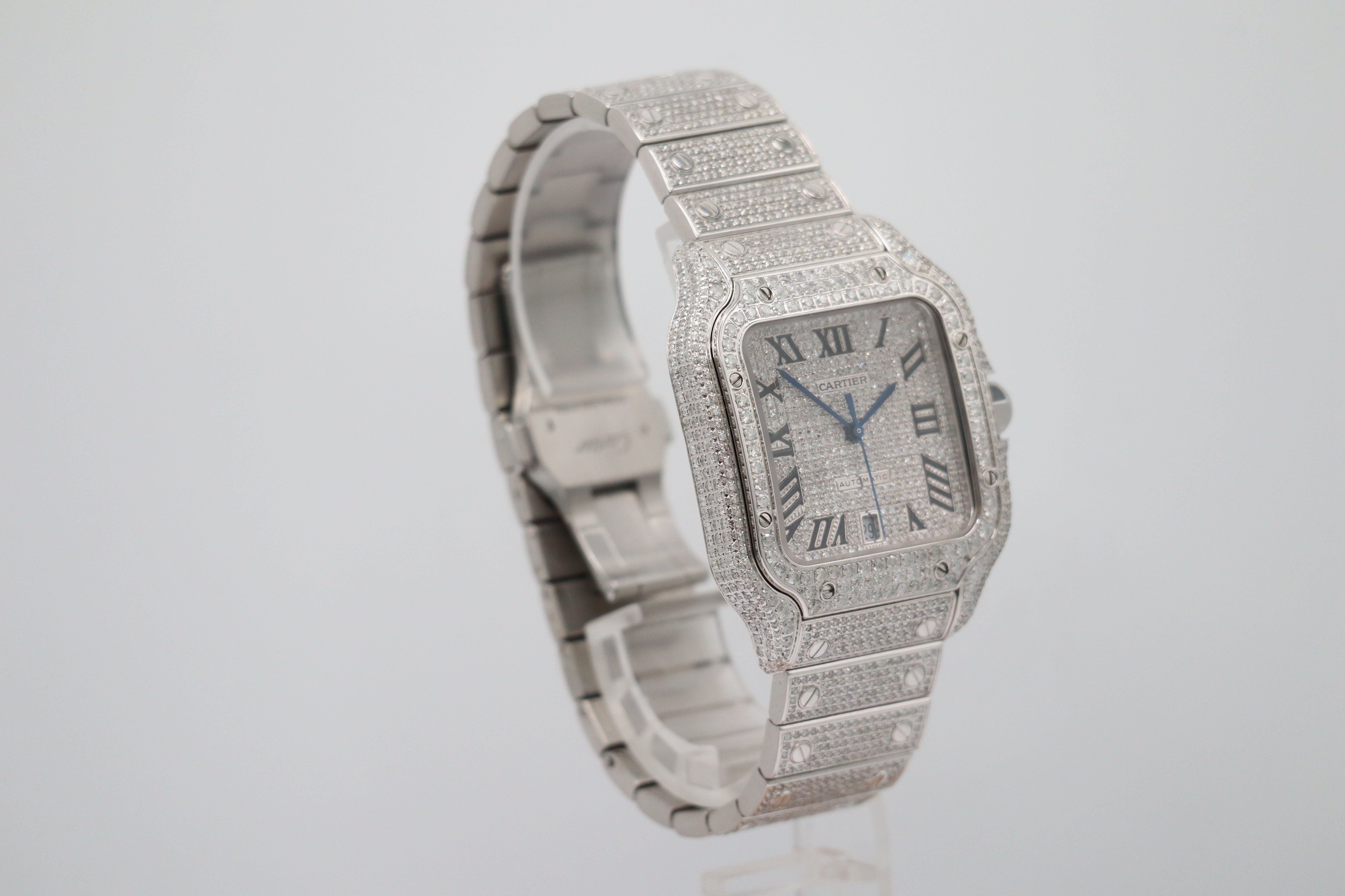 Cartier Santos De Cartier Iced Out WSSA0009 Aftermarket