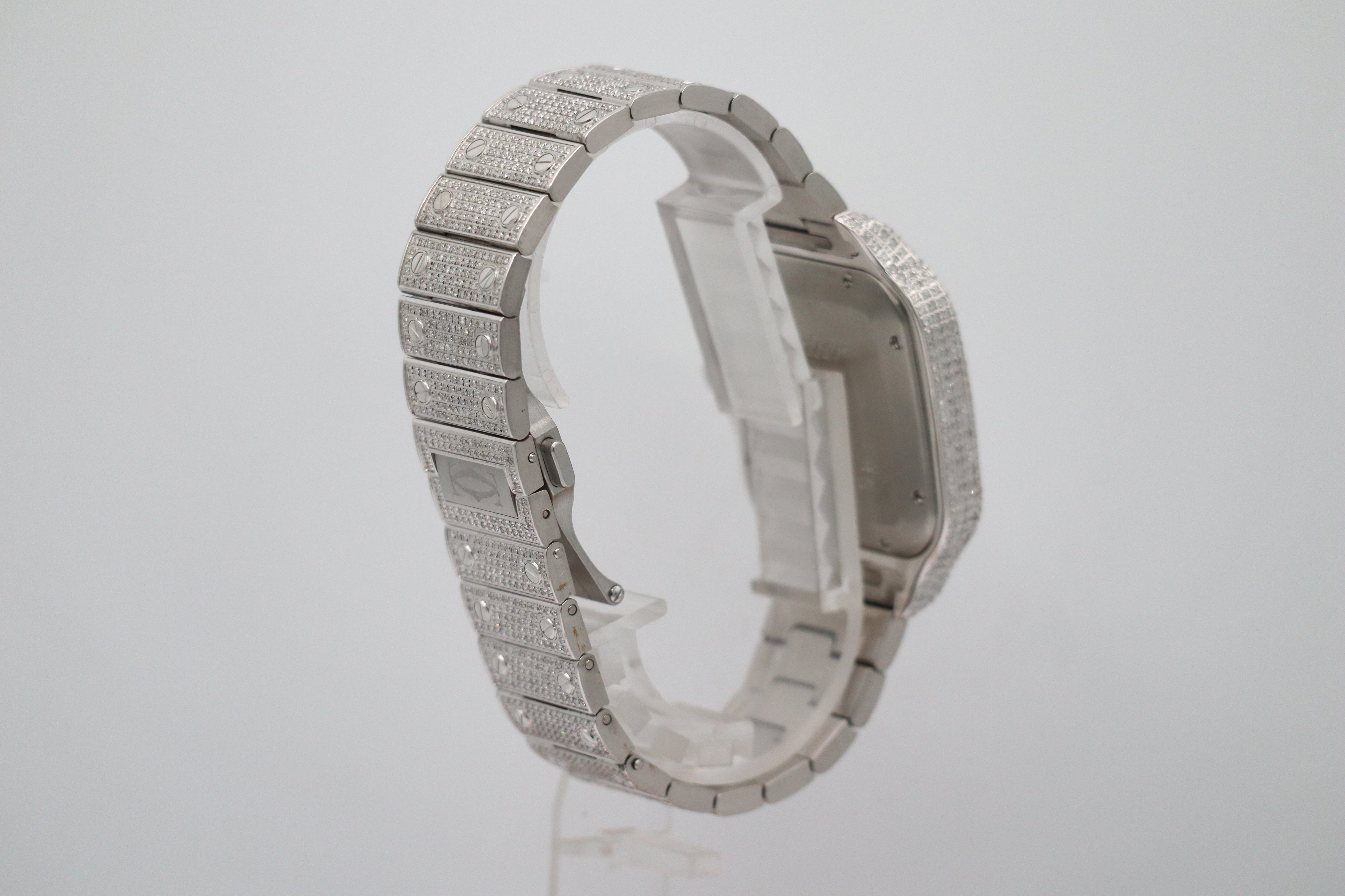 Cartier Santos De Cartier Iced Out WSSA0009 Aftermarket